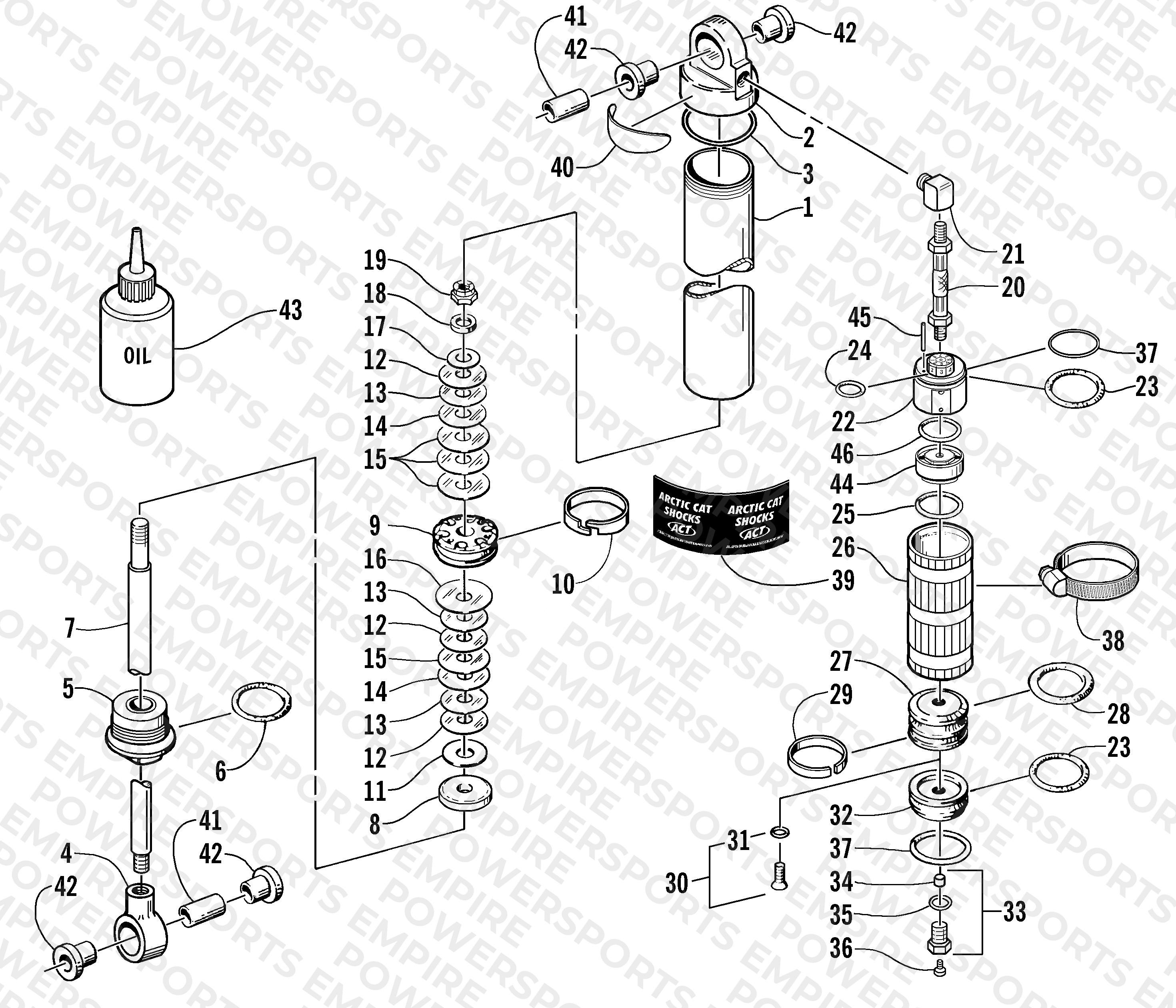 REAR SUSPENSION REAR ARM SHOCK ABSORBER
