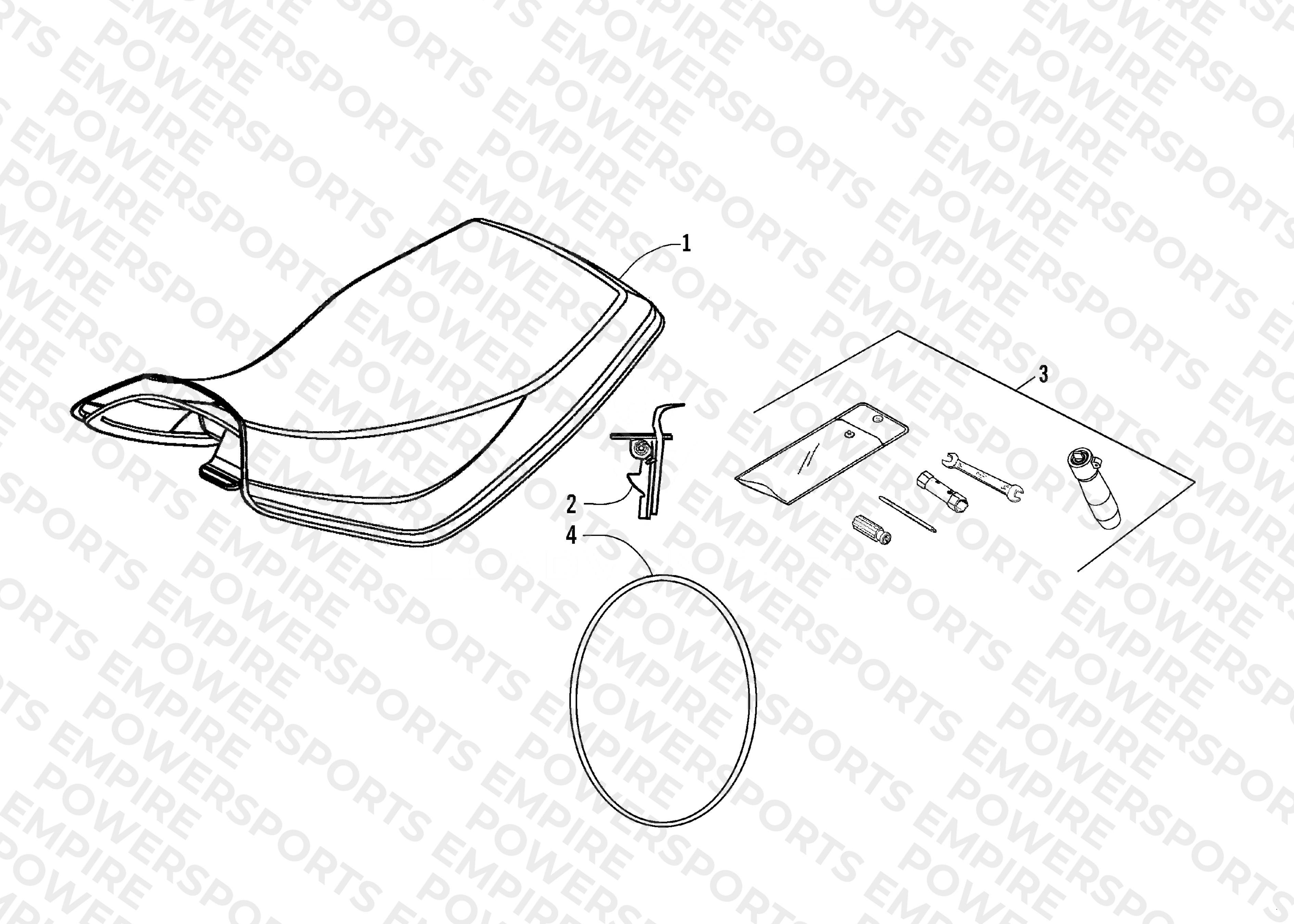 SEAT AND TOOL KIT ASSEMBLY