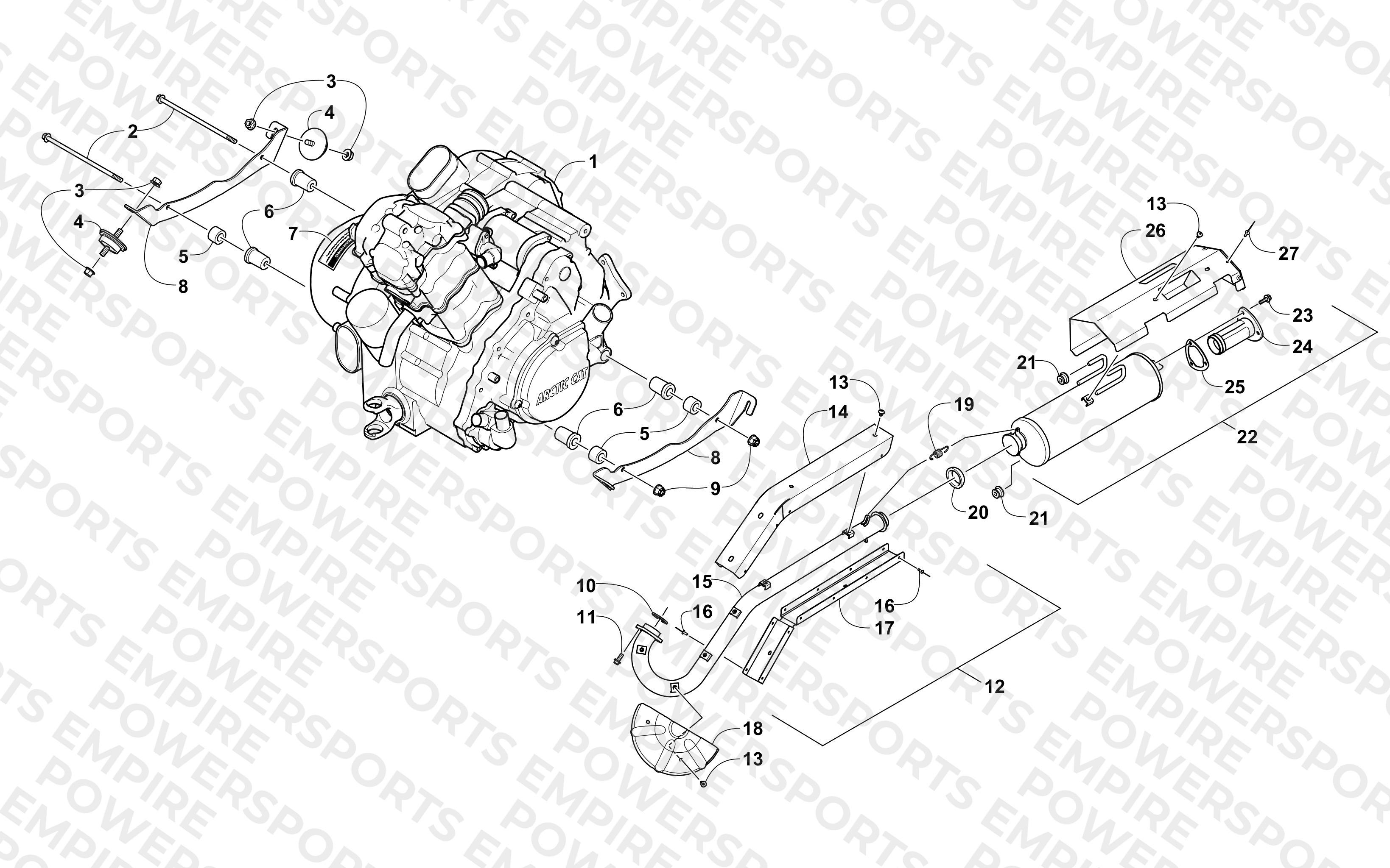 ENGINE AND EXHAUST