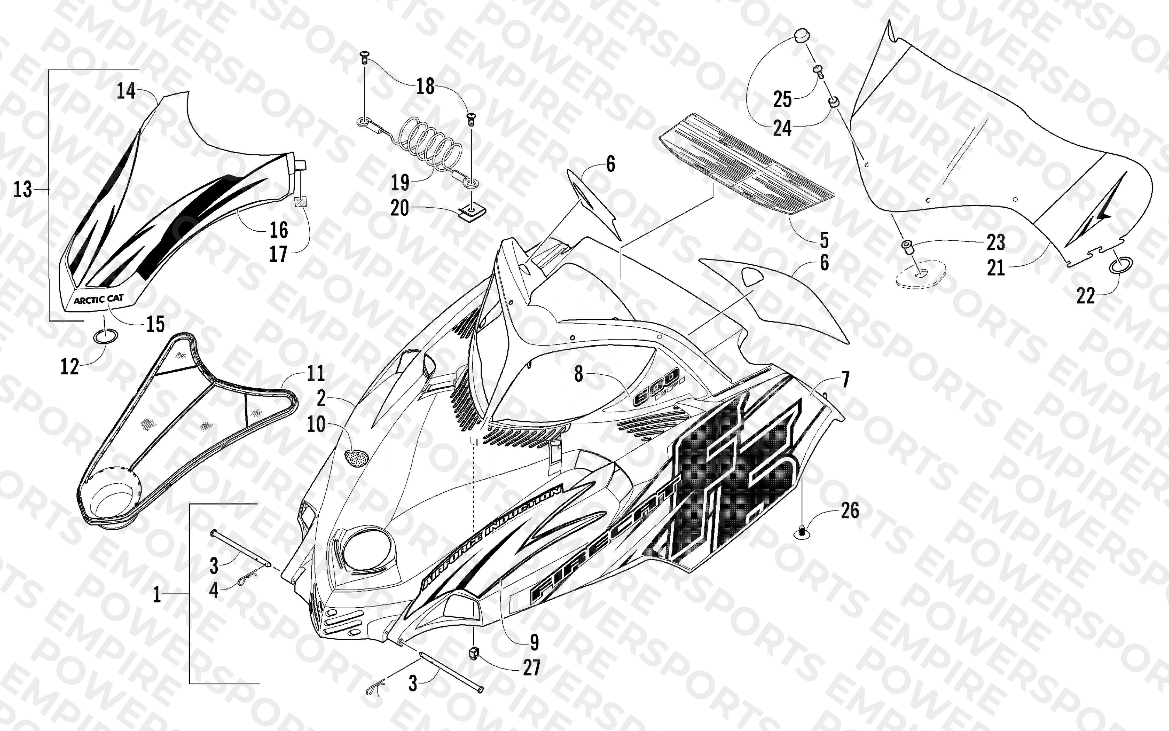 HOOD AND WINDSHIELD ASSEMBLY