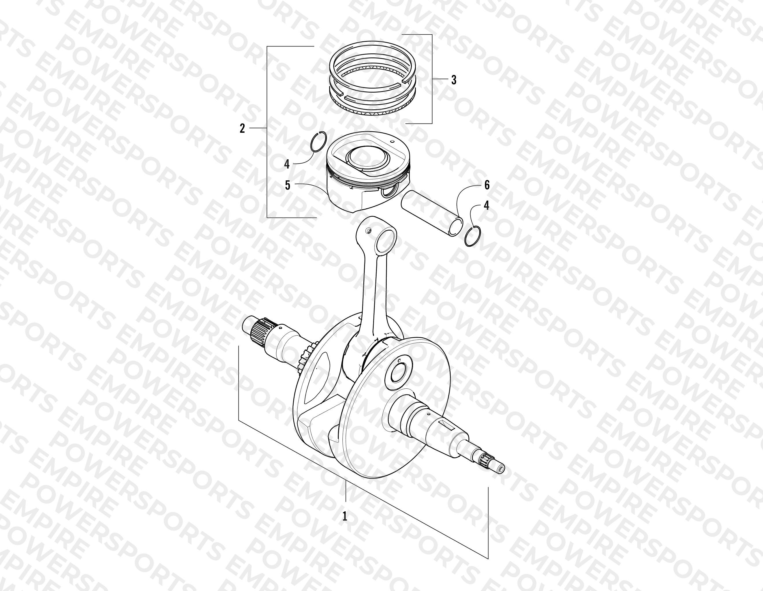 CRANKSHAFT AND PISTON ASSEMBLY