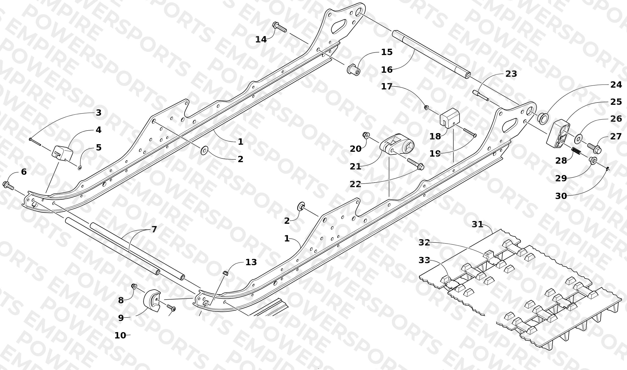 SLIDE RAIL AND TRACK ASSEMBLY