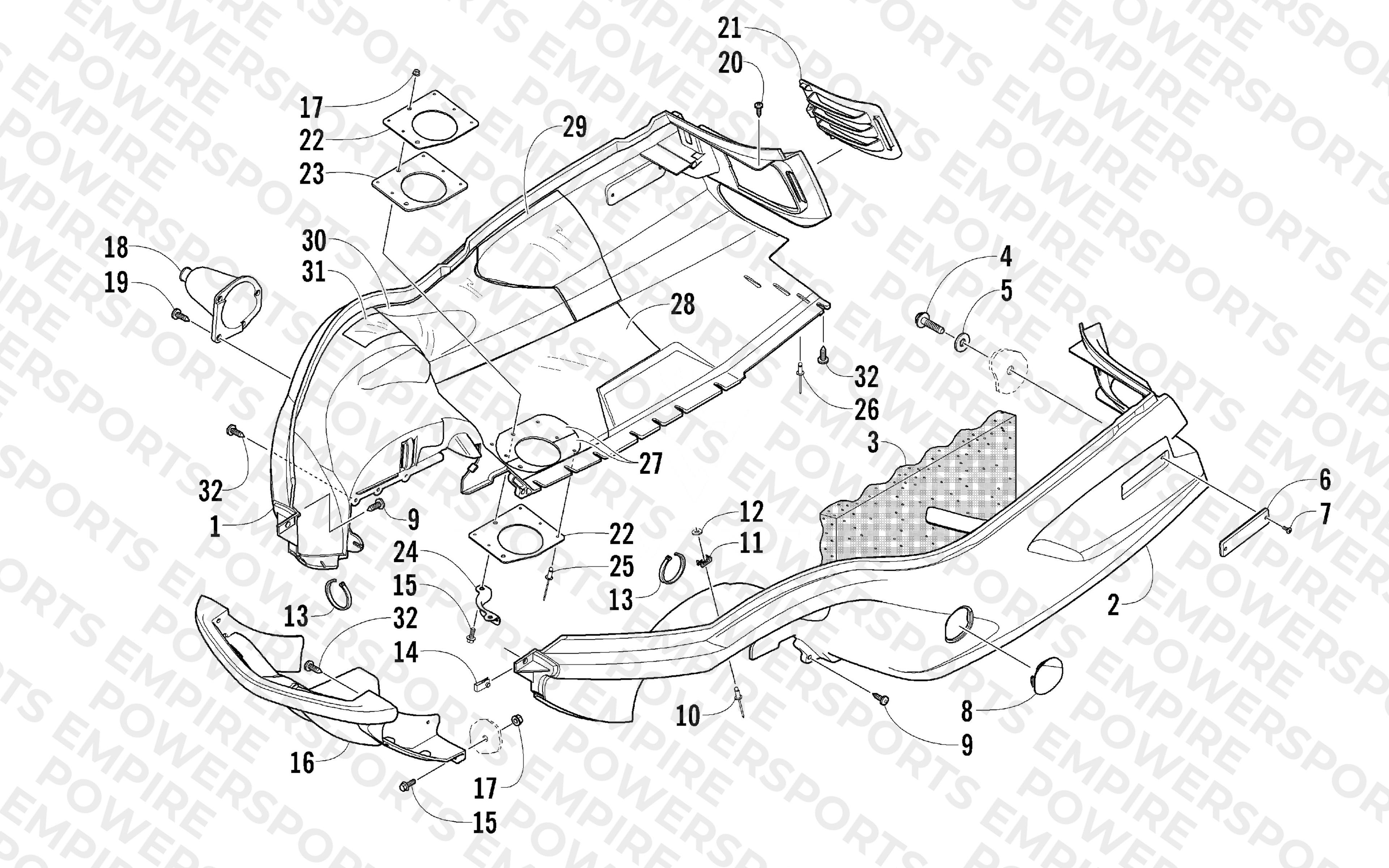 BELLY PAN AND FRONT BUMPER ASSEMBLY