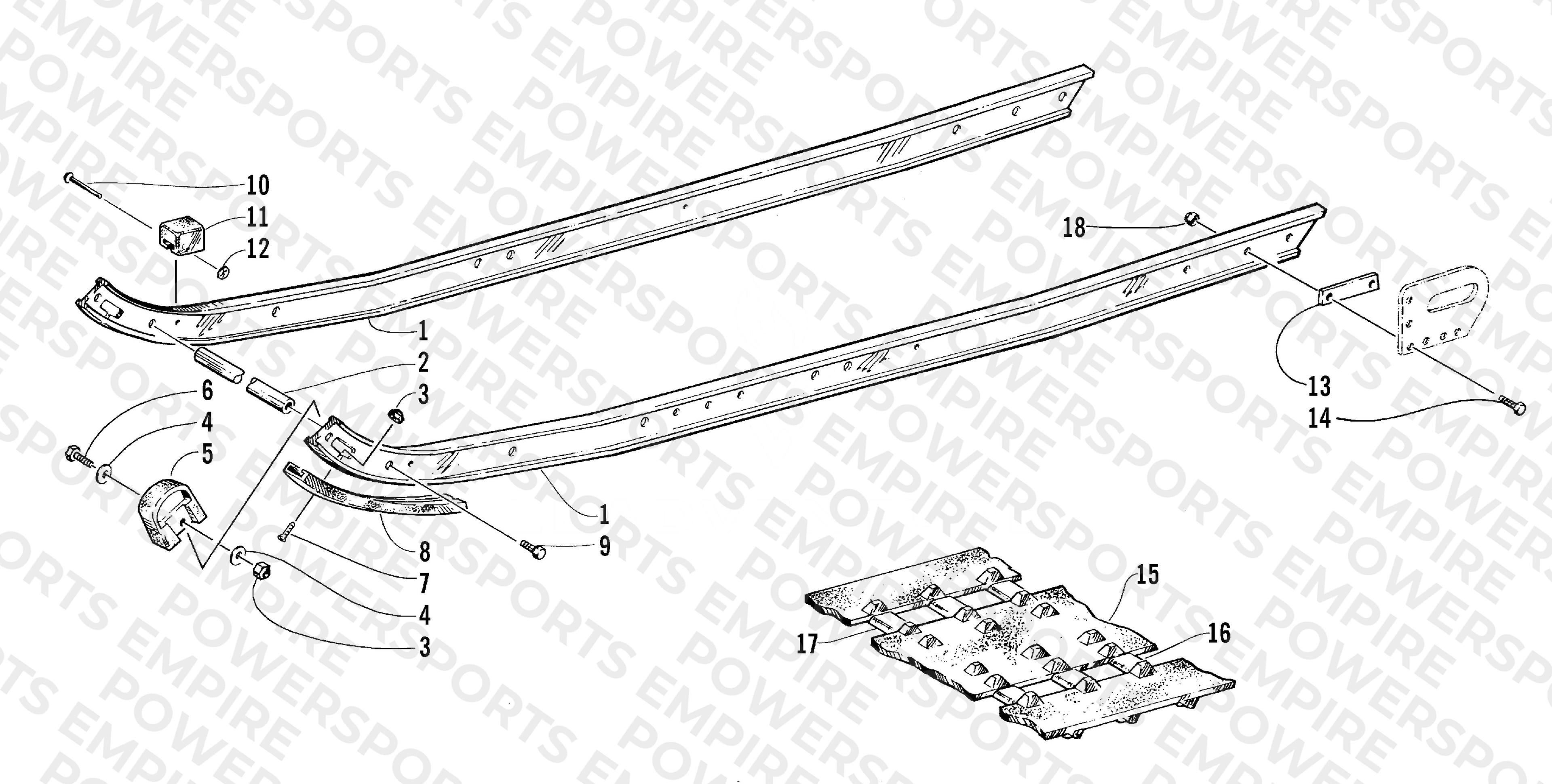 SLIDE RAIL AND TRACK ASSEMBLY