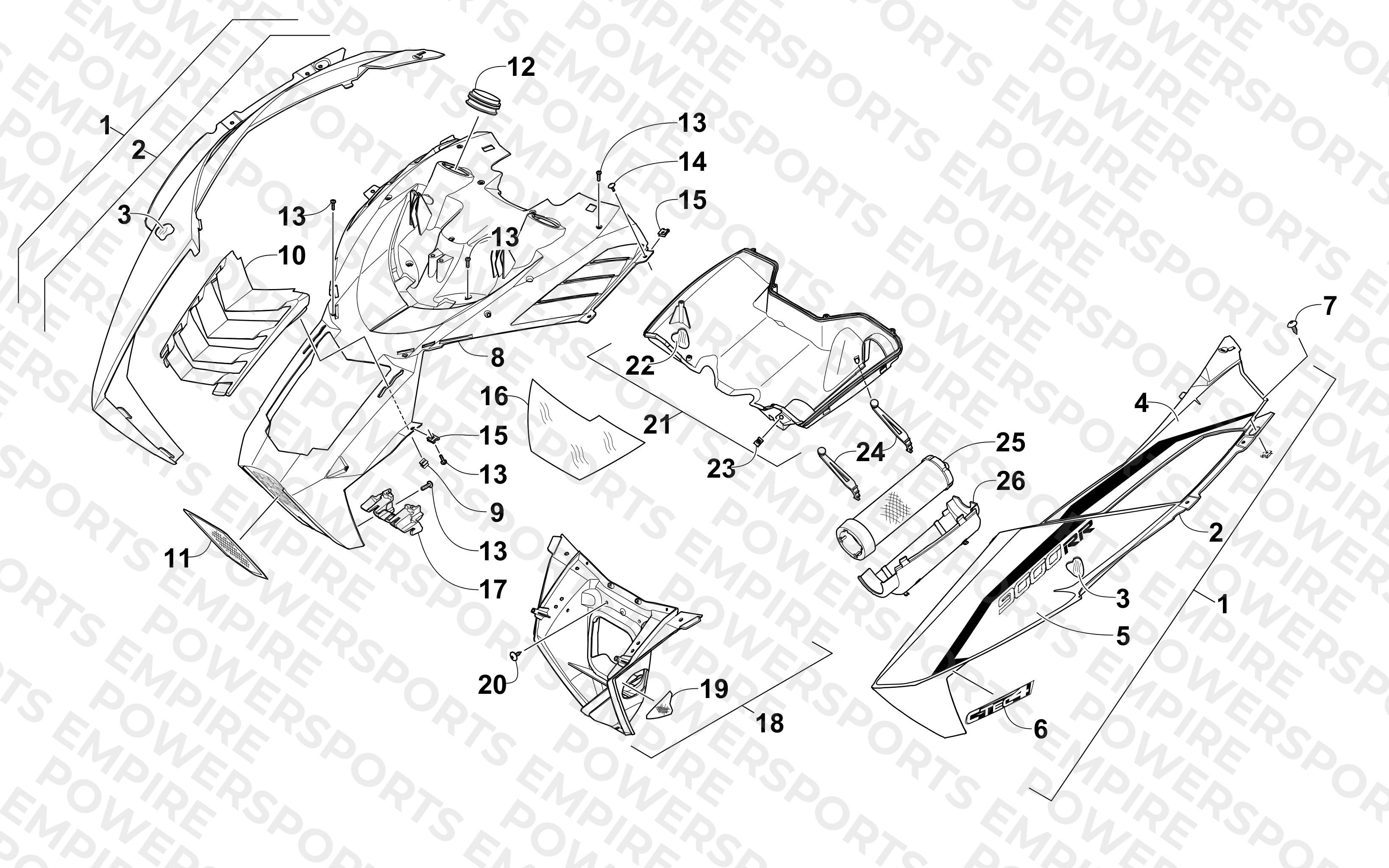 HOOD AND AIR INTAKE ASSEMBLY