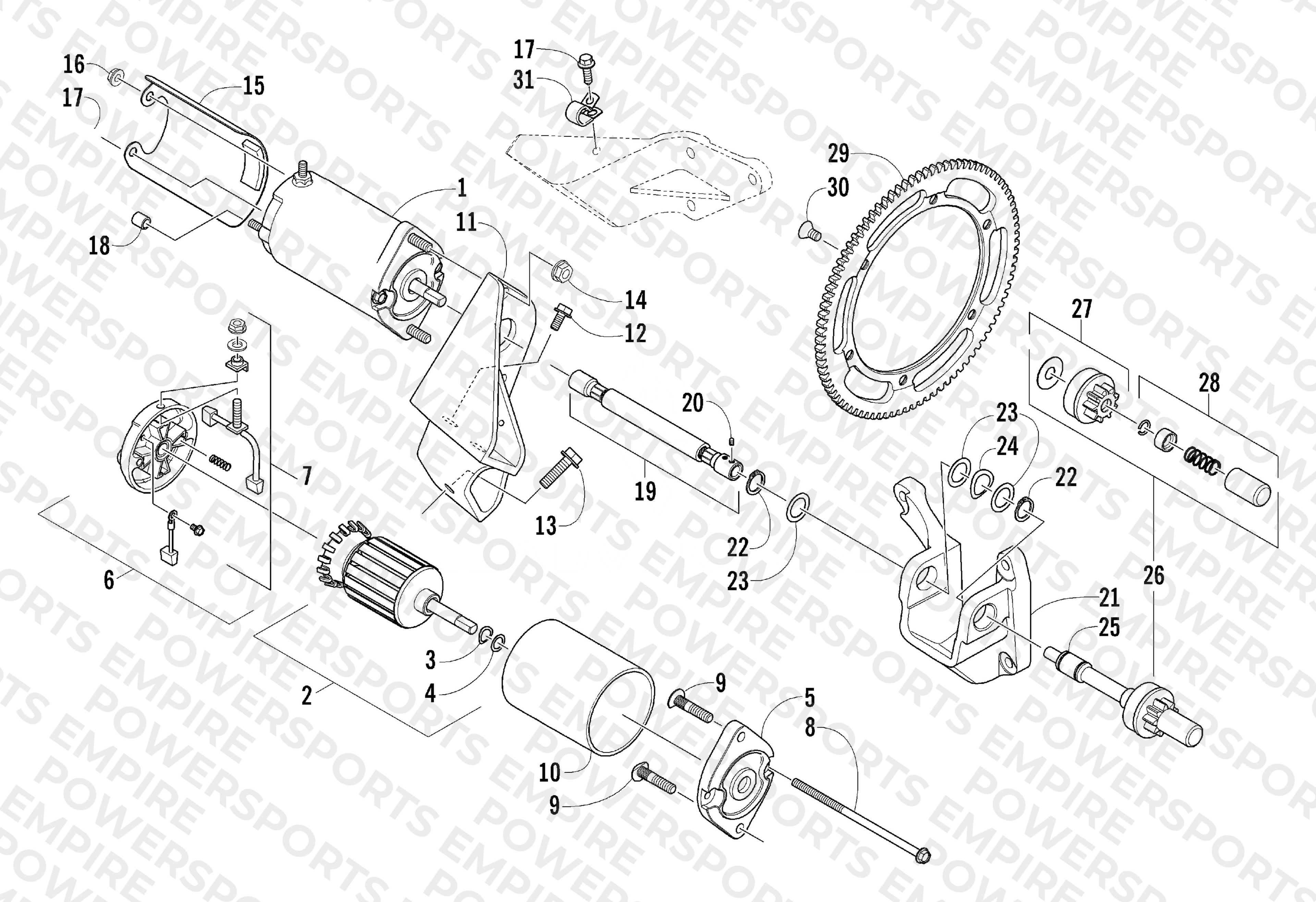 FLEX-DRIVE STARTER MOTOR ASSEMBLY (Optional)