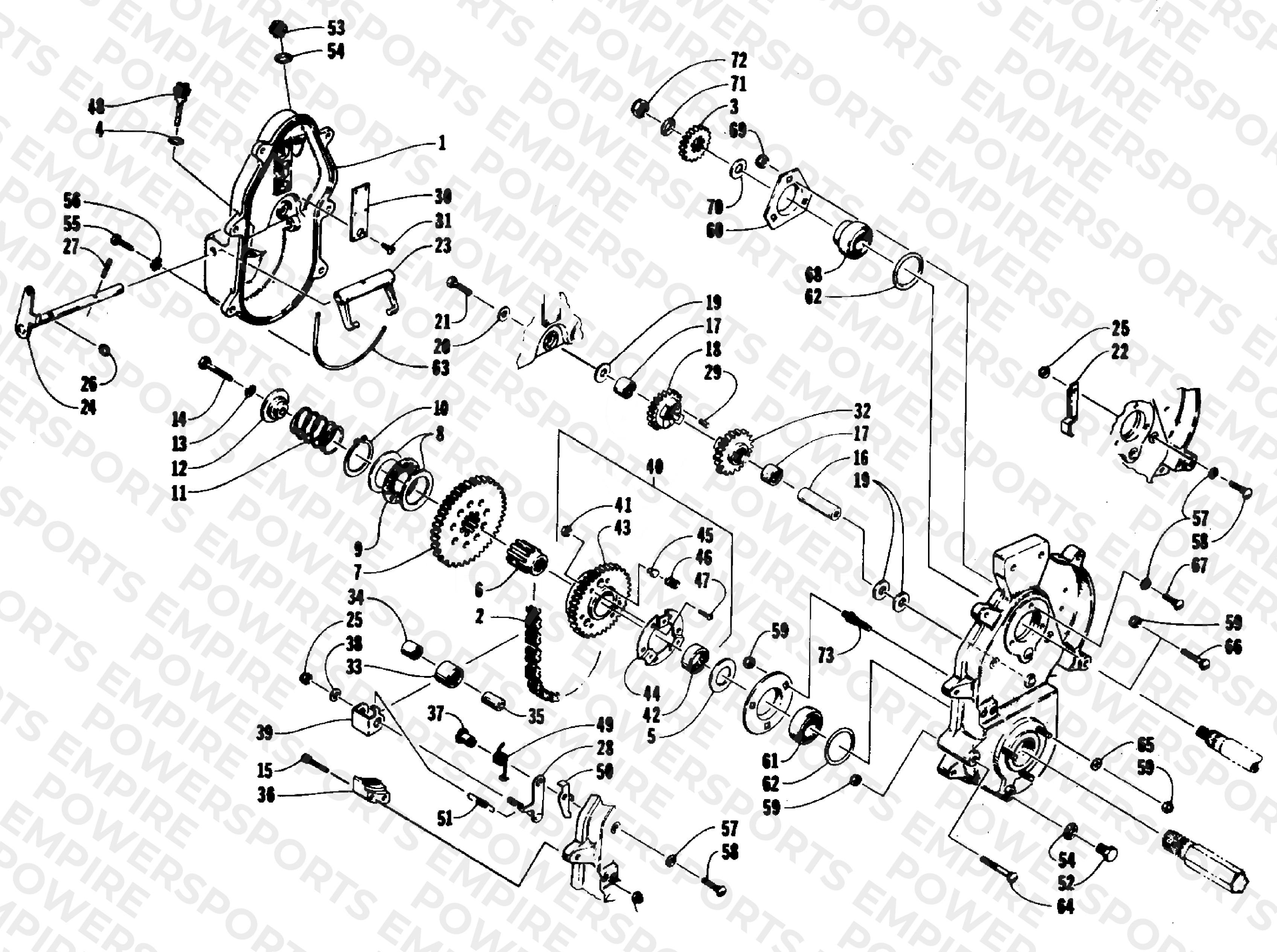 DRIVE/REVERSE DROPCASE ASSEMBLY