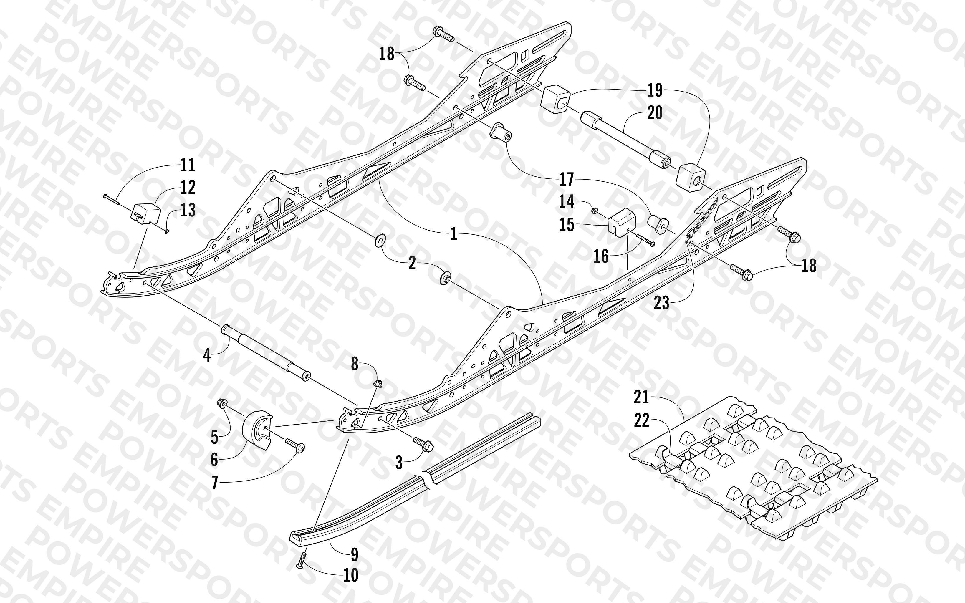 SLIDE RAIL AND TRACK ASSEMBLY