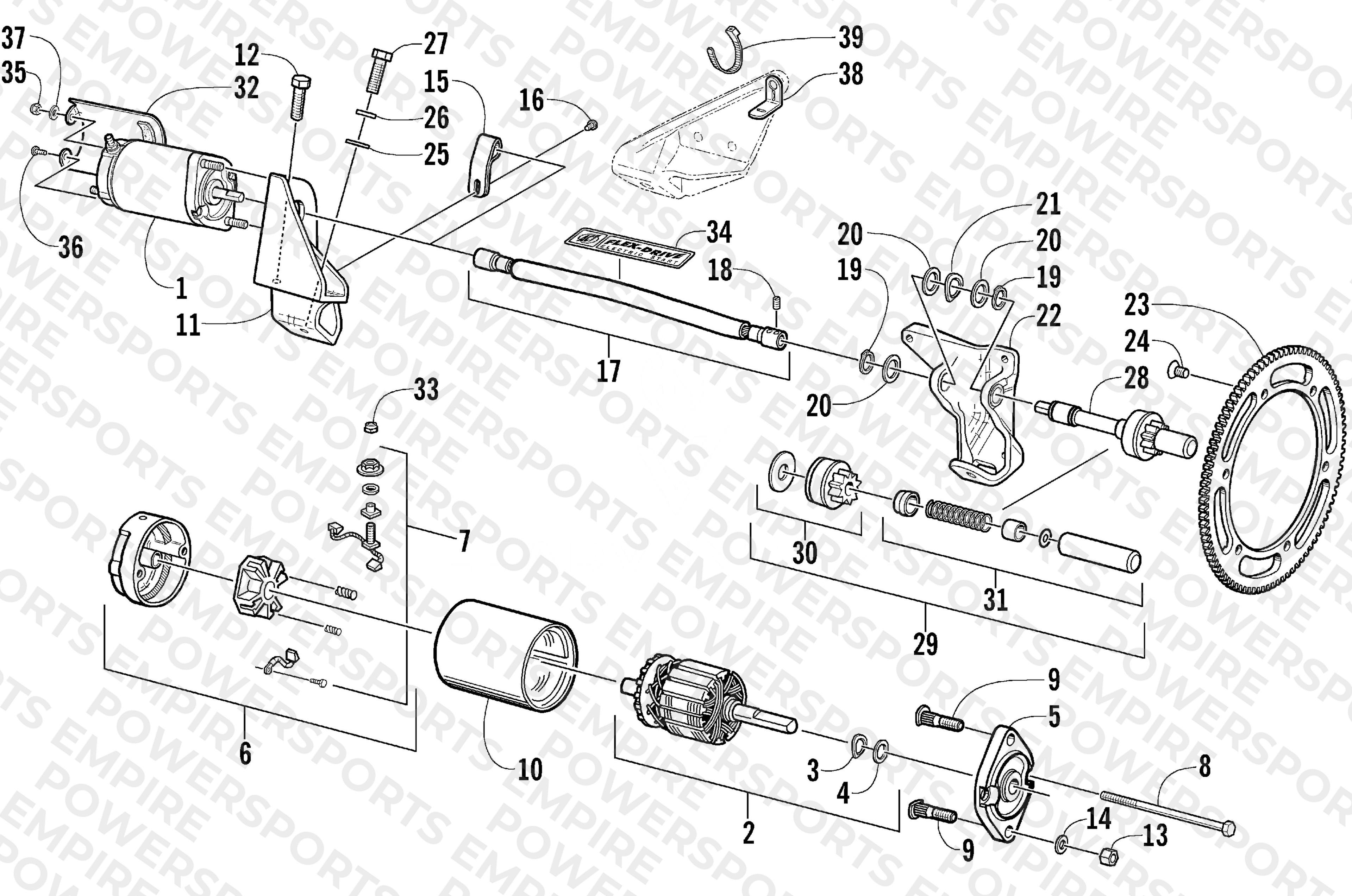FLEX-DRIVE STARTER MOTOR ASSEMBLY