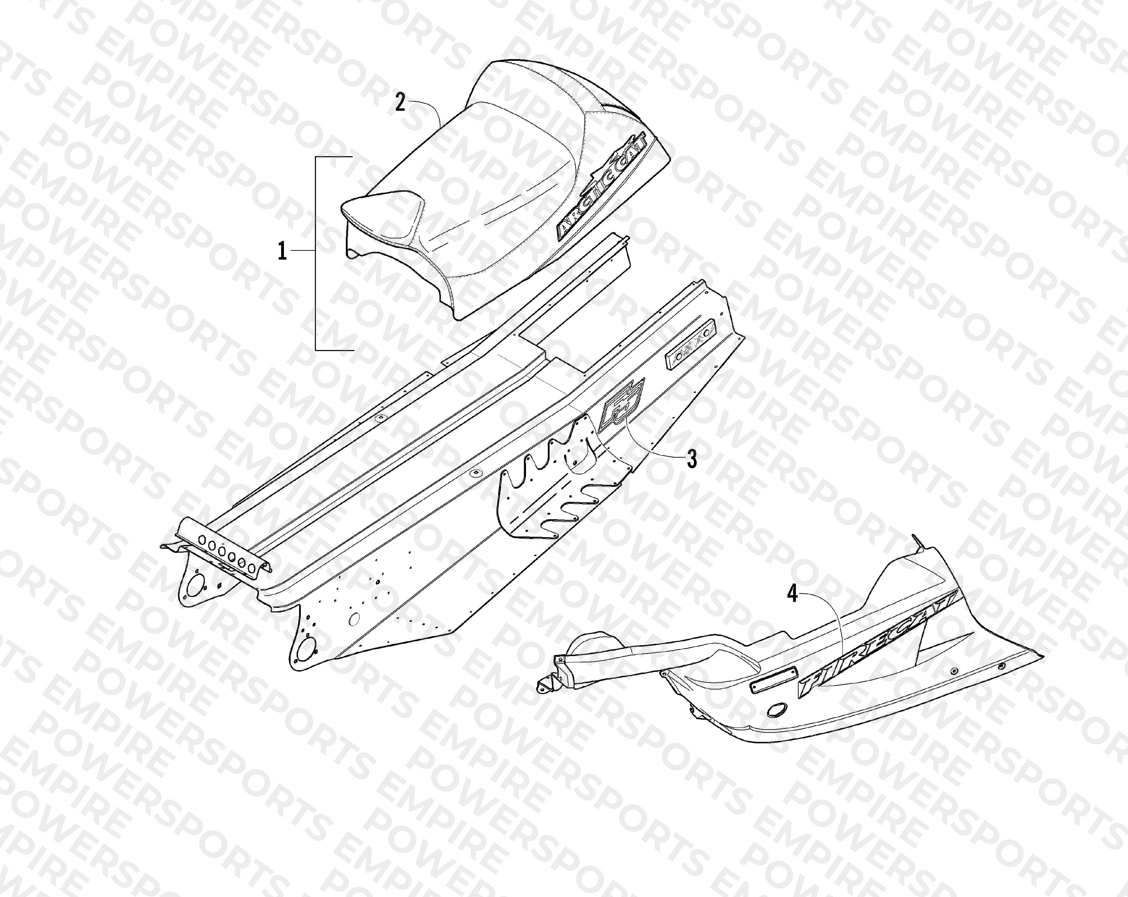 BELLY PAN, TUNNEL, AND SEAT ASSEMBLIES (Patriot)