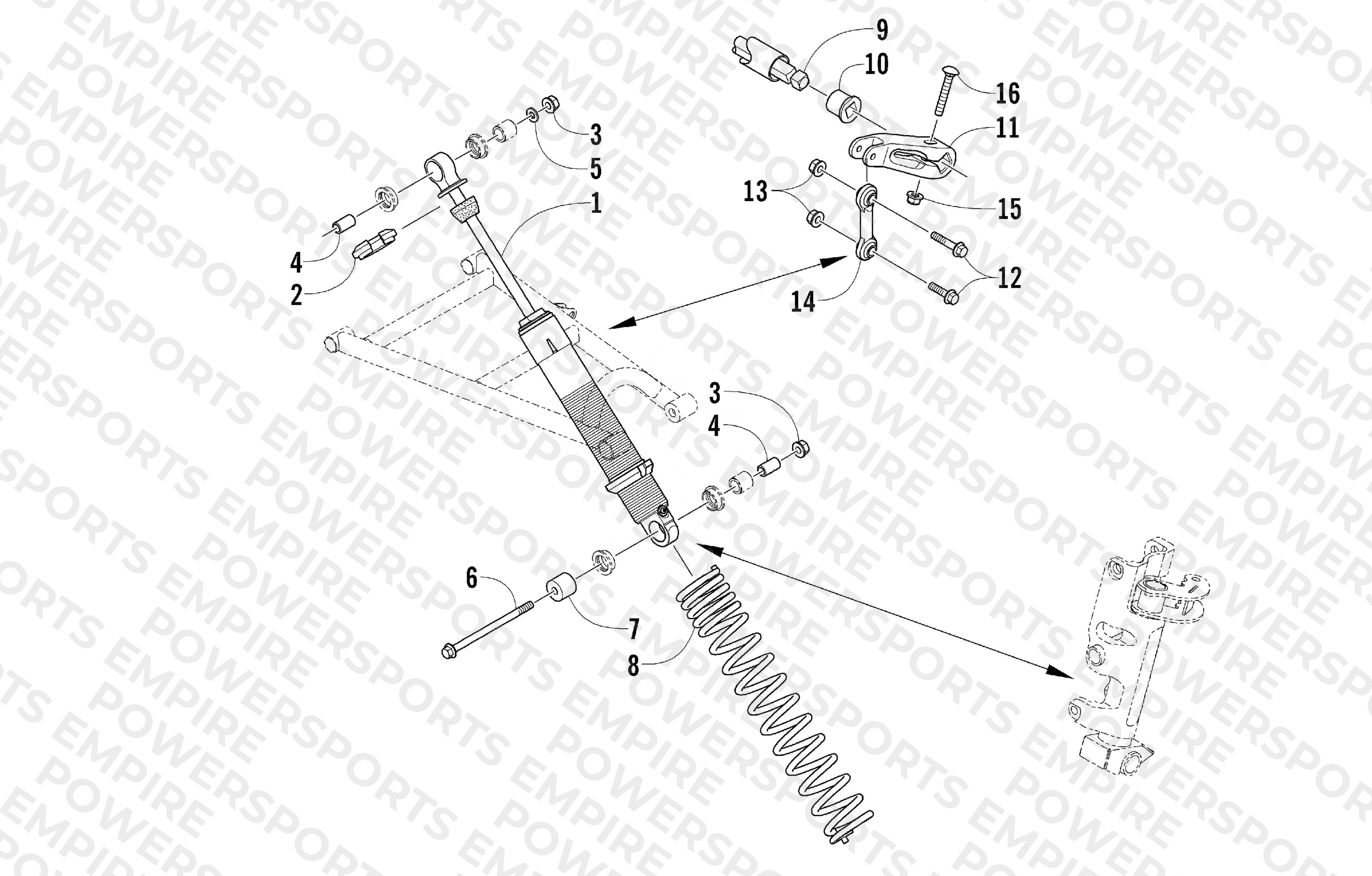 SHOCK ABSORBER AND SWAY BAR ASSEMBLY