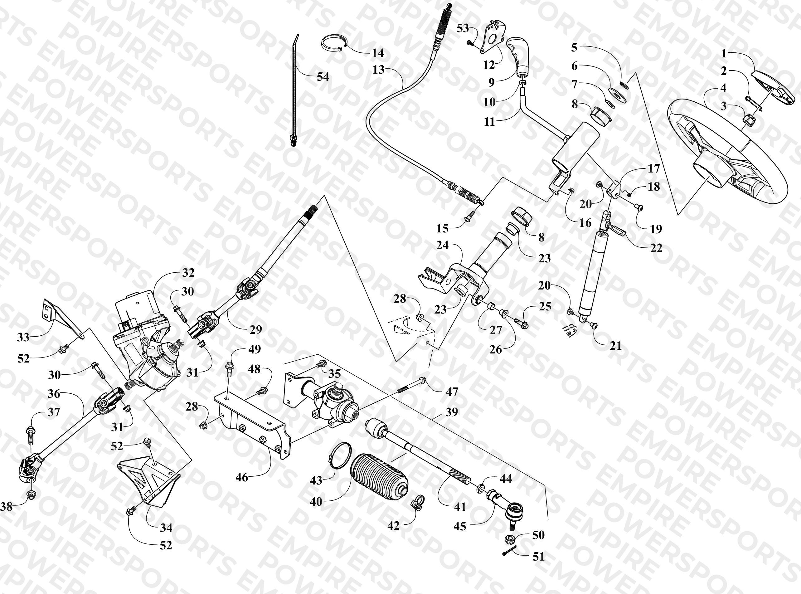STEERING AND SHIFT ASSEMBLY
