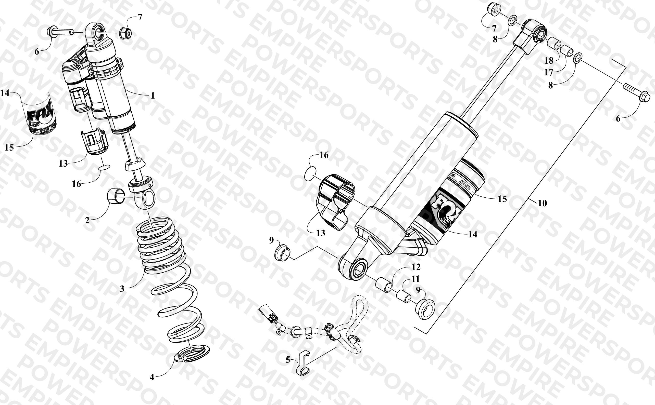REAR SUSPENSION SHOCK ABSORBERS