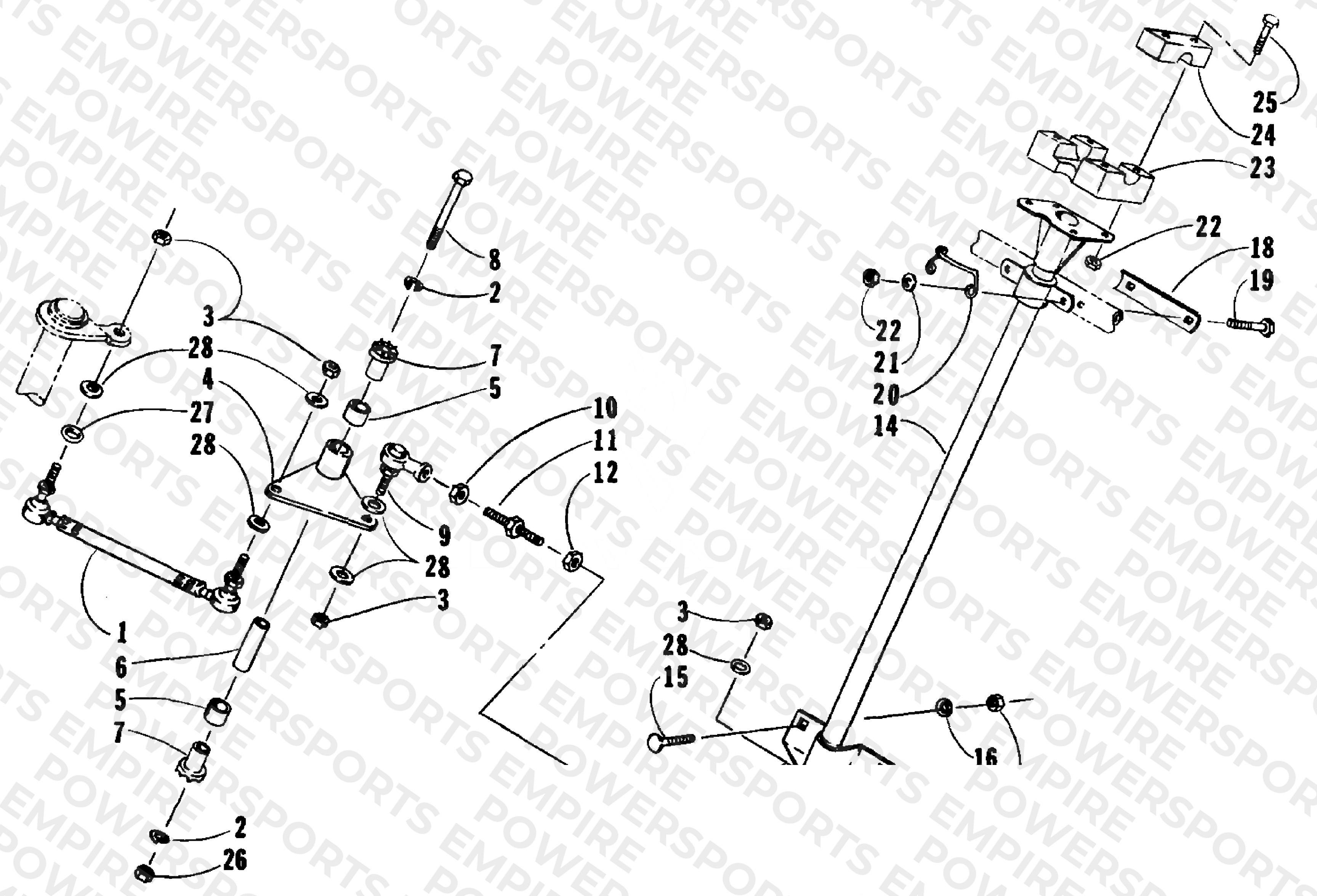 TIE ROD/STEERING POST ASSEMBLY