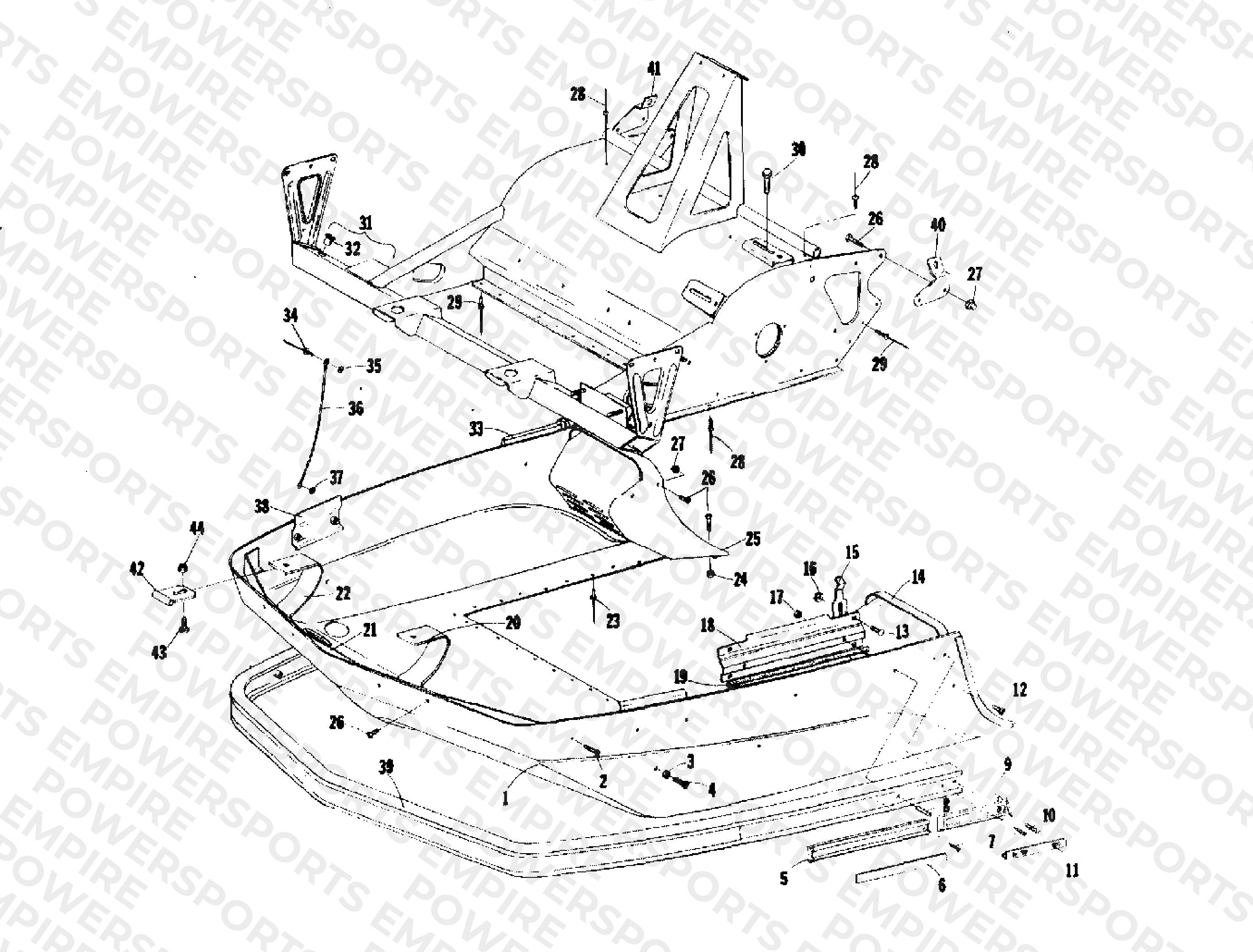 BELLY PAN AND FRONT FRAME