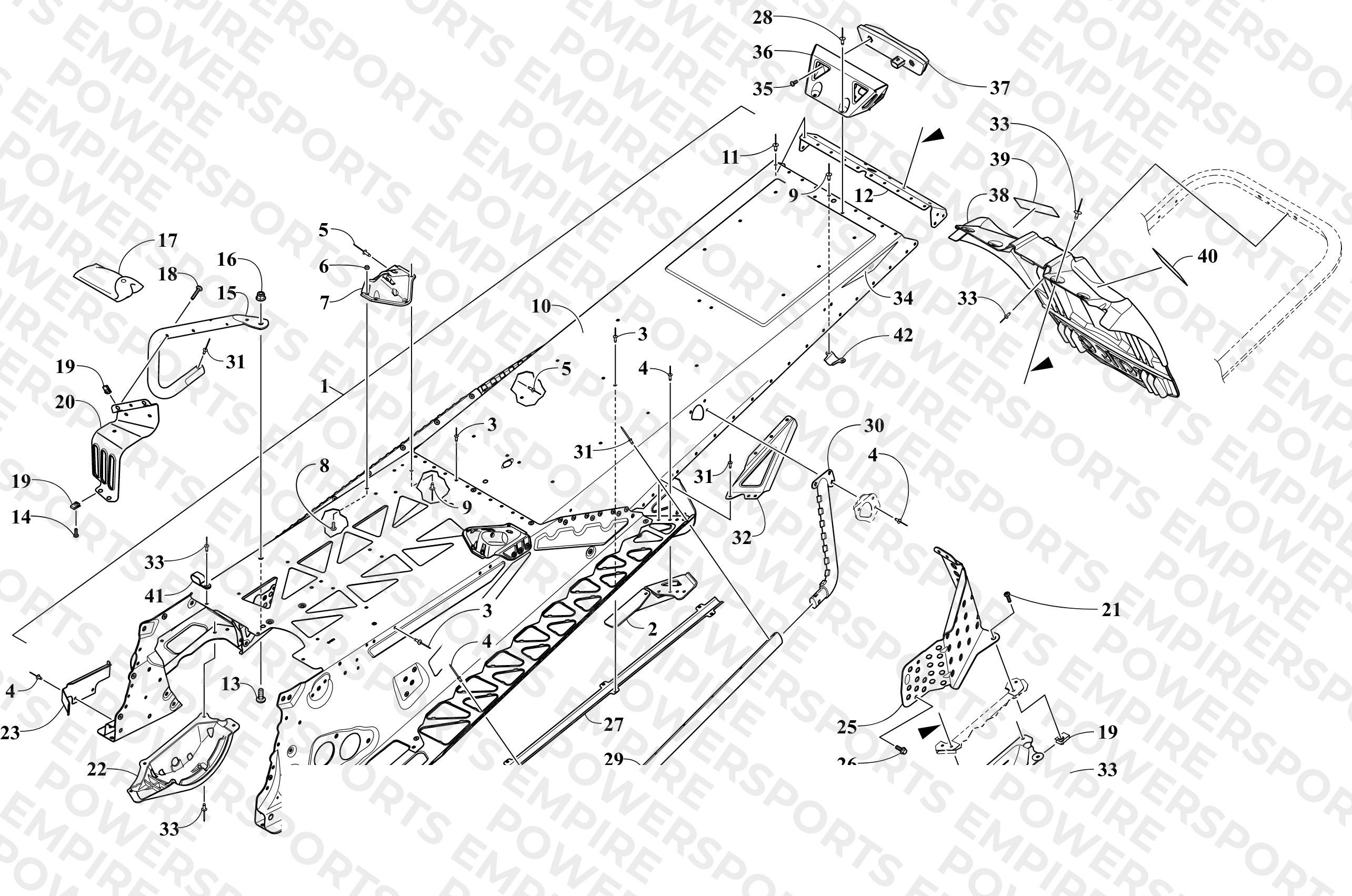 TUNNEL AND SNOWFLAP ASSEMBLY