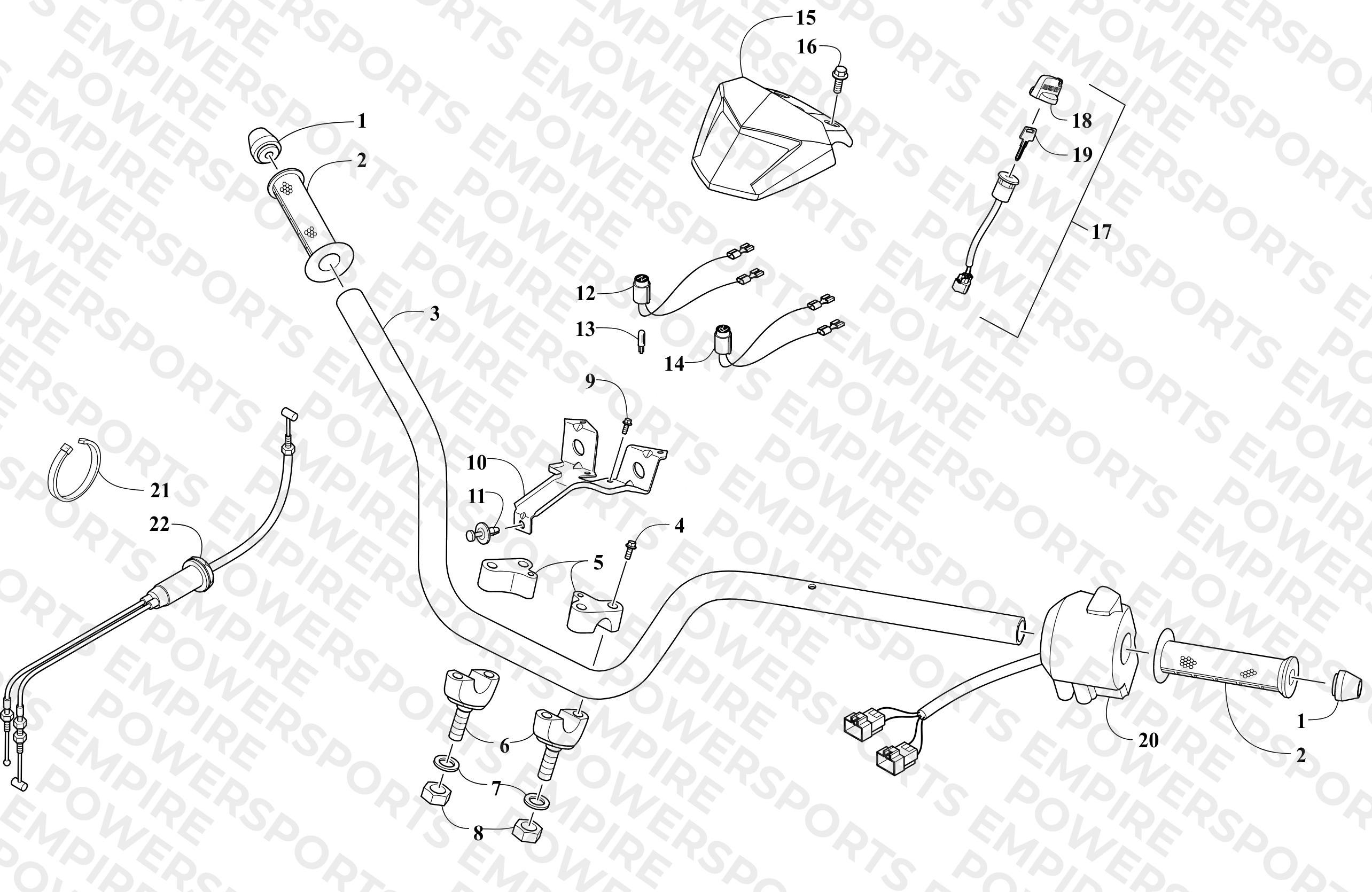 HANDLEBAR AND CONTROL ASSEMBLY