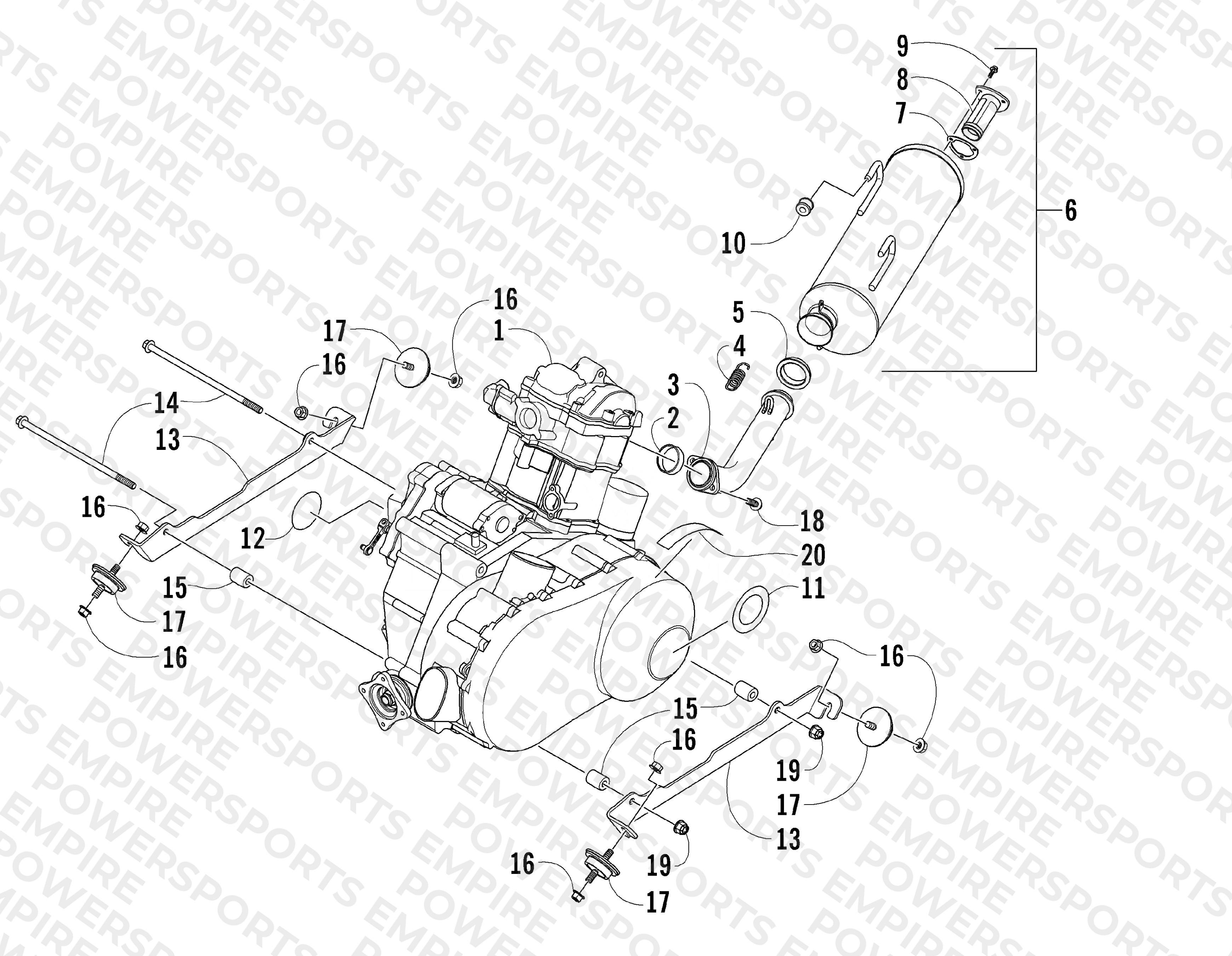 ENGINE AND EXHAUST