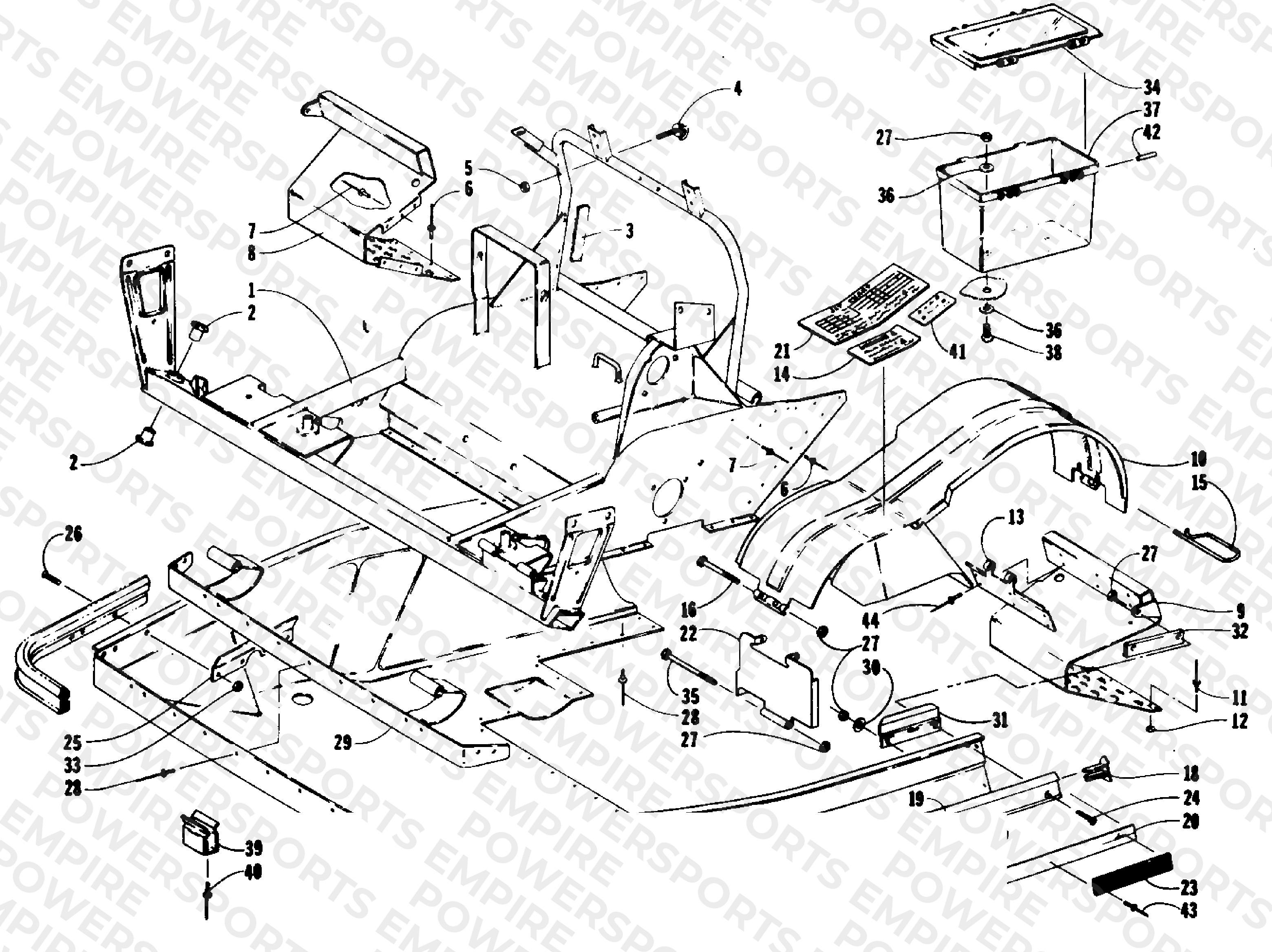 BELLY PAN AND FRONT FRAME