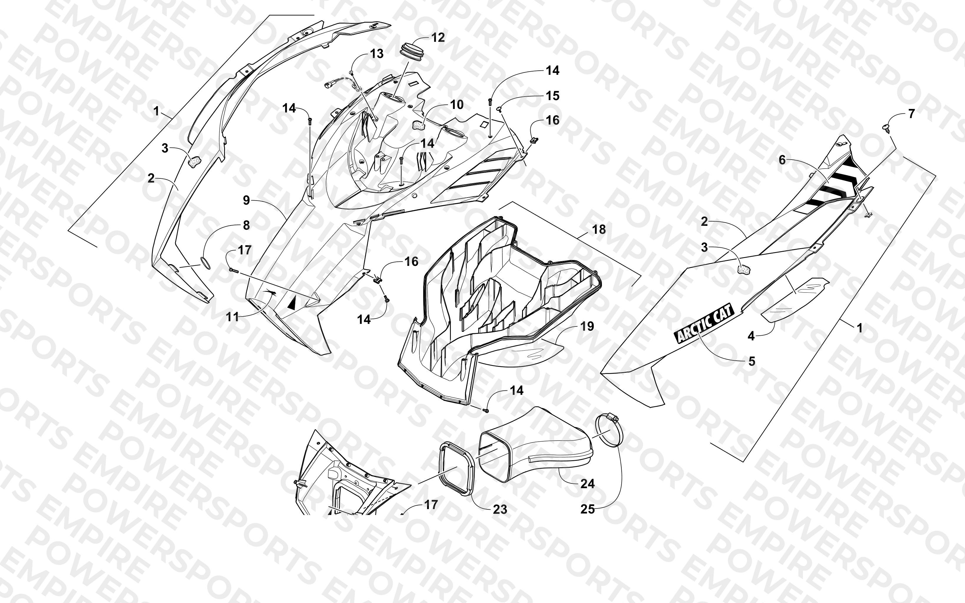HOOD AND AIR INTAKE ASSEMBLY
