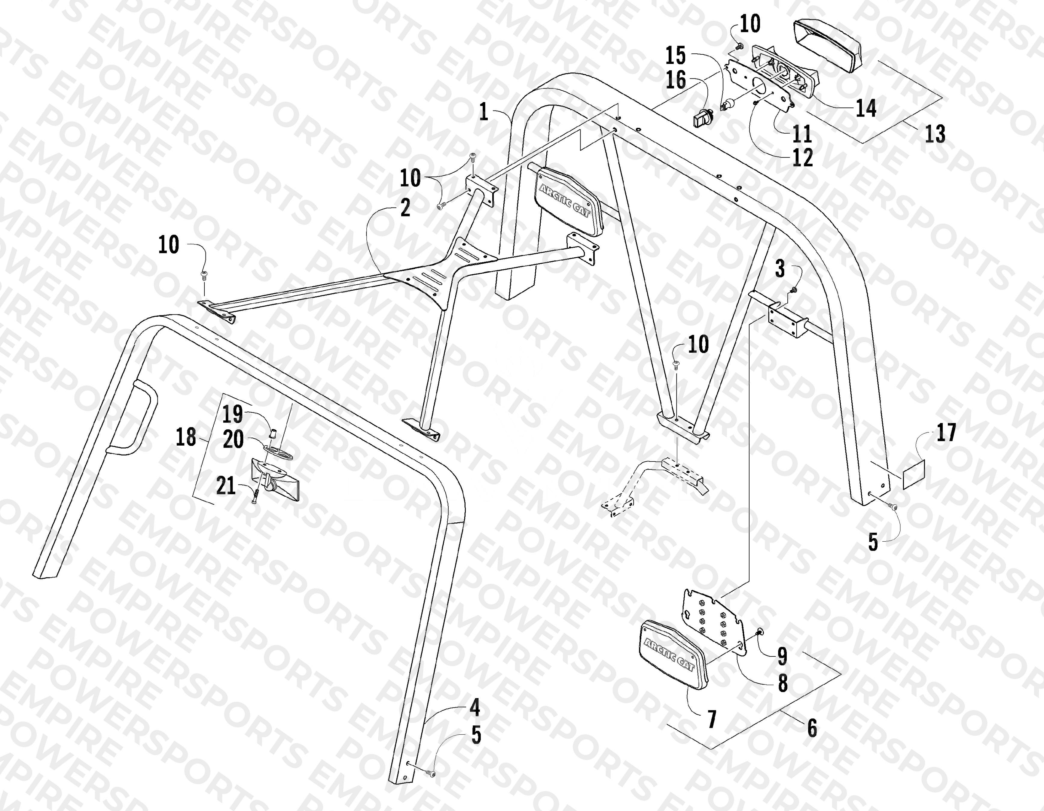 CANOPY AND TAILLIGHT ASSEMBLY