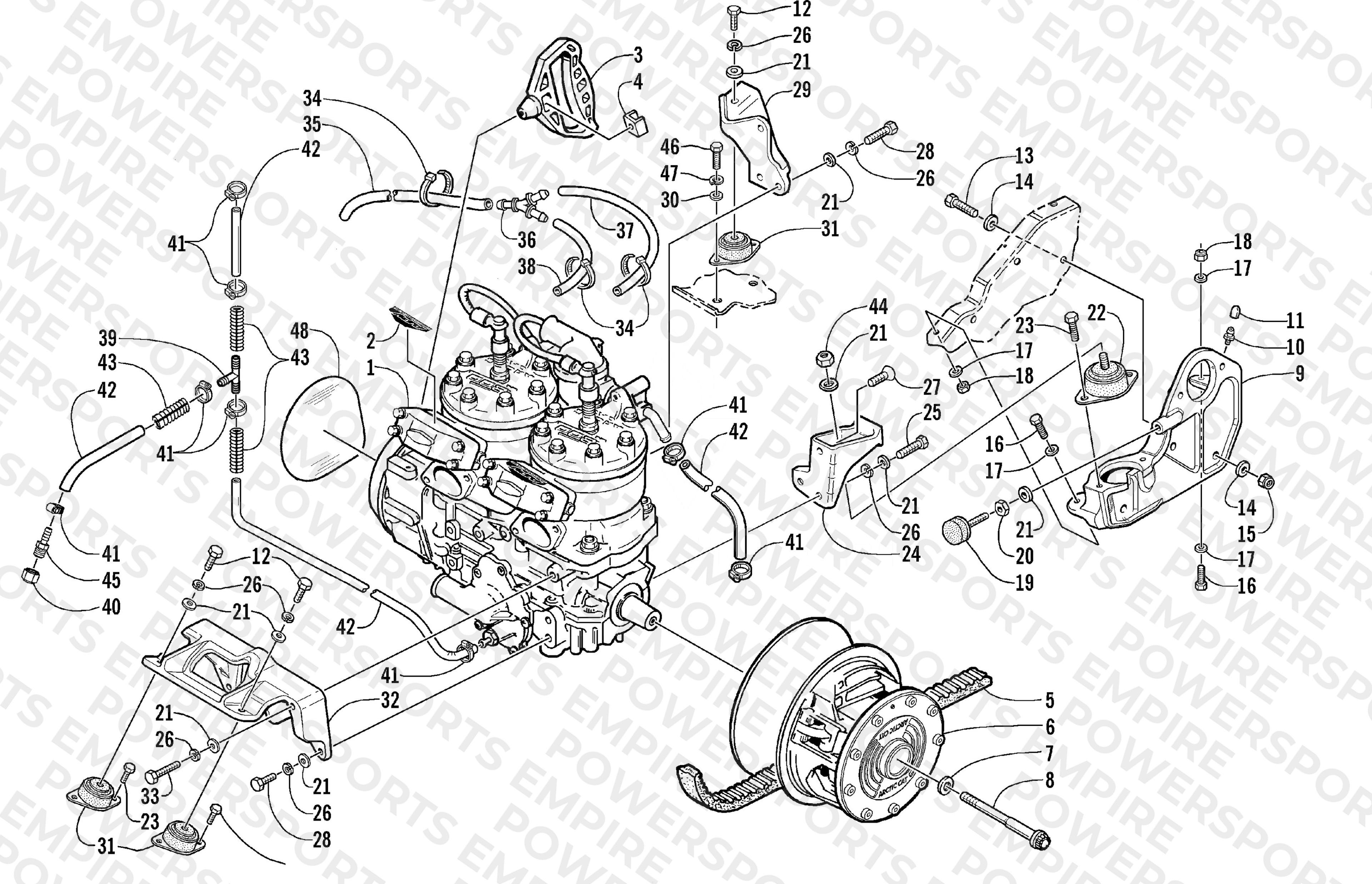 ENGINE AND RELATED PARTS