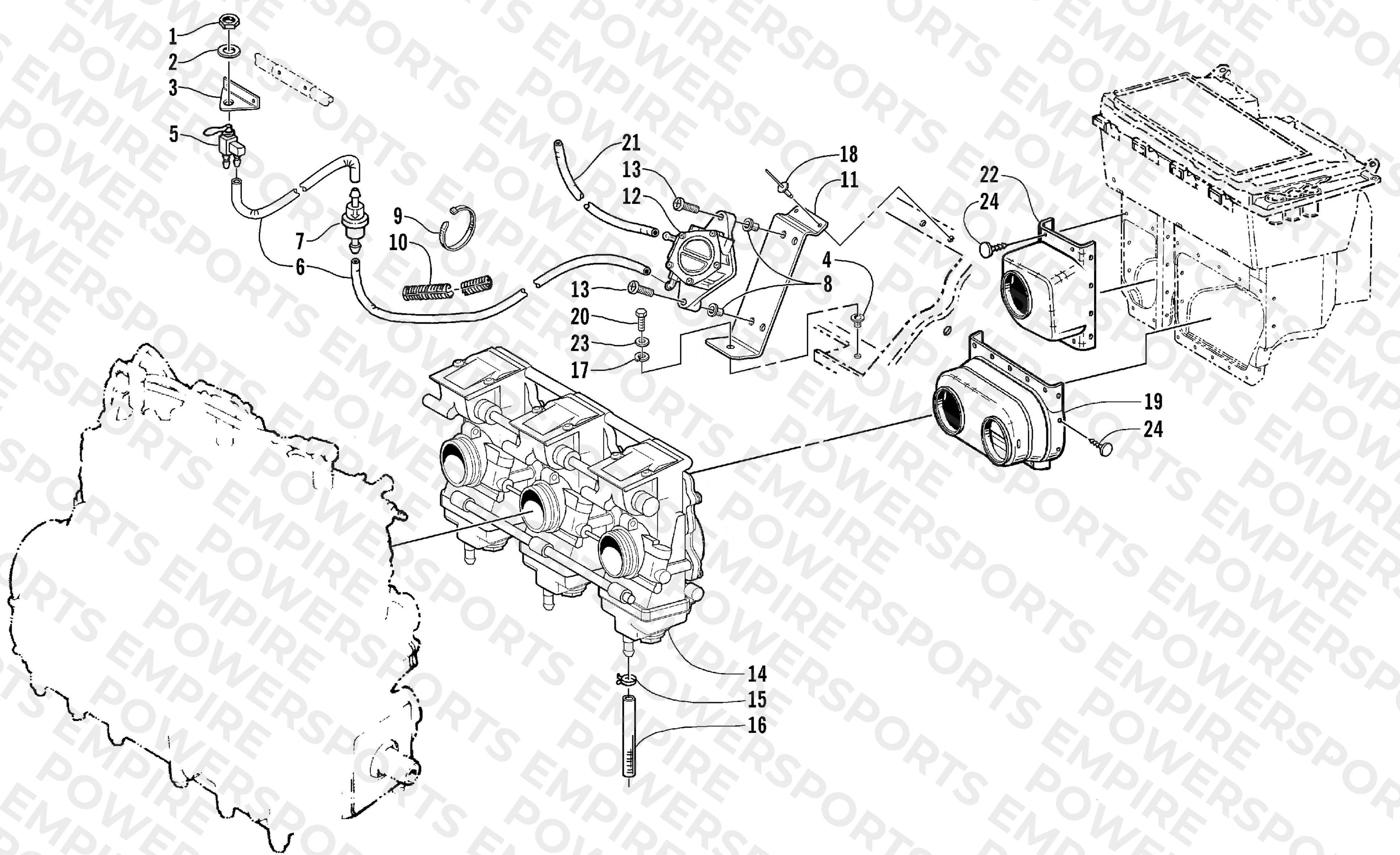CARBURETOR AND FUEL PUMP ASSEMBLY