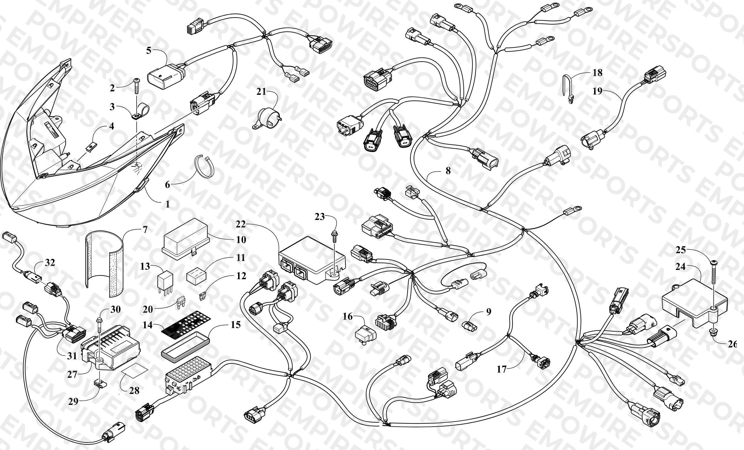 HEADLIGHT AND WIRING ASSEMBLIES