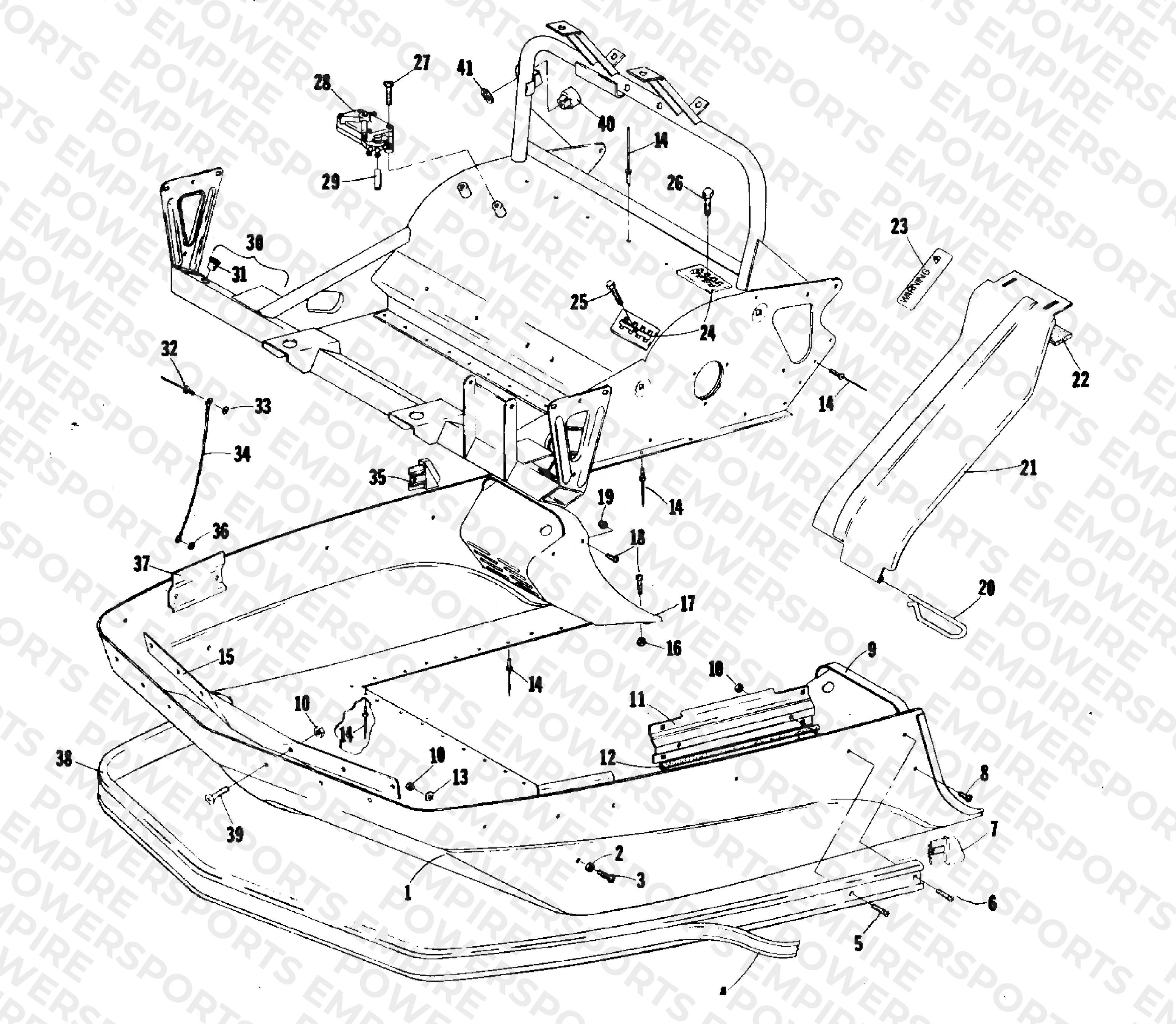 BELLY PAN AND FRONT FRAME