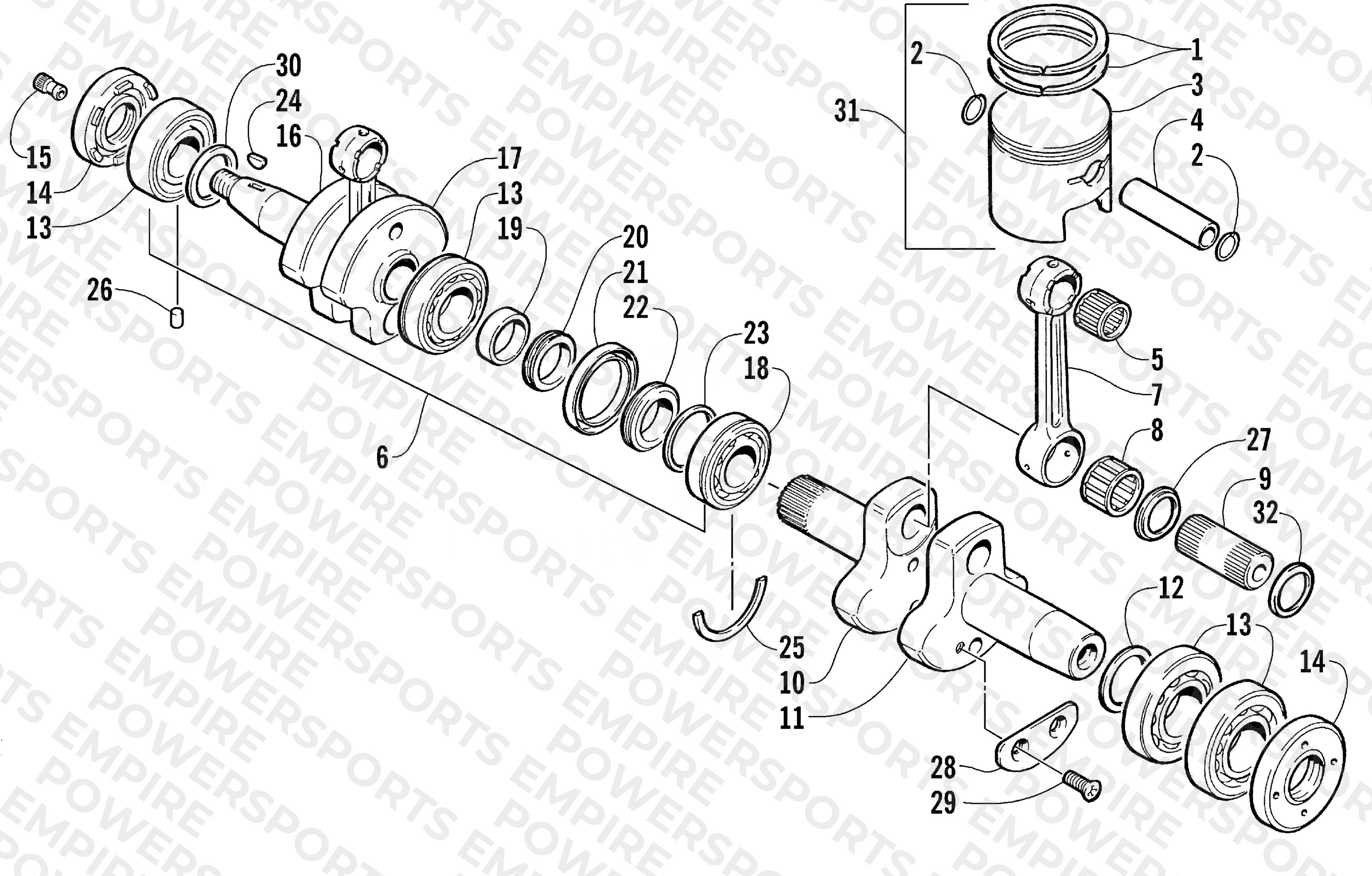PISTON AND CRANKSHAFT