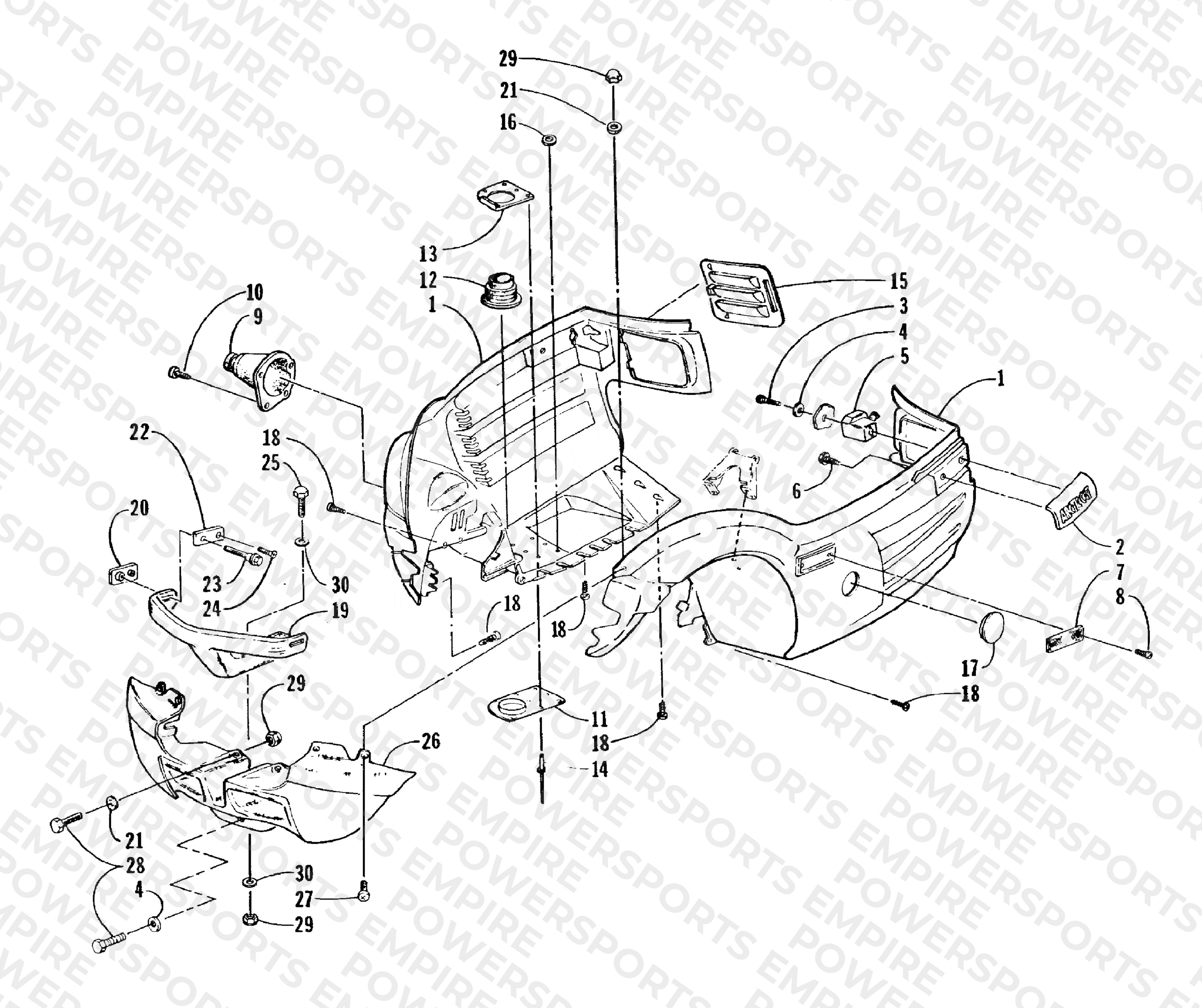 BELLY PAN AND FRONT BUMPER ASSEMBLY
