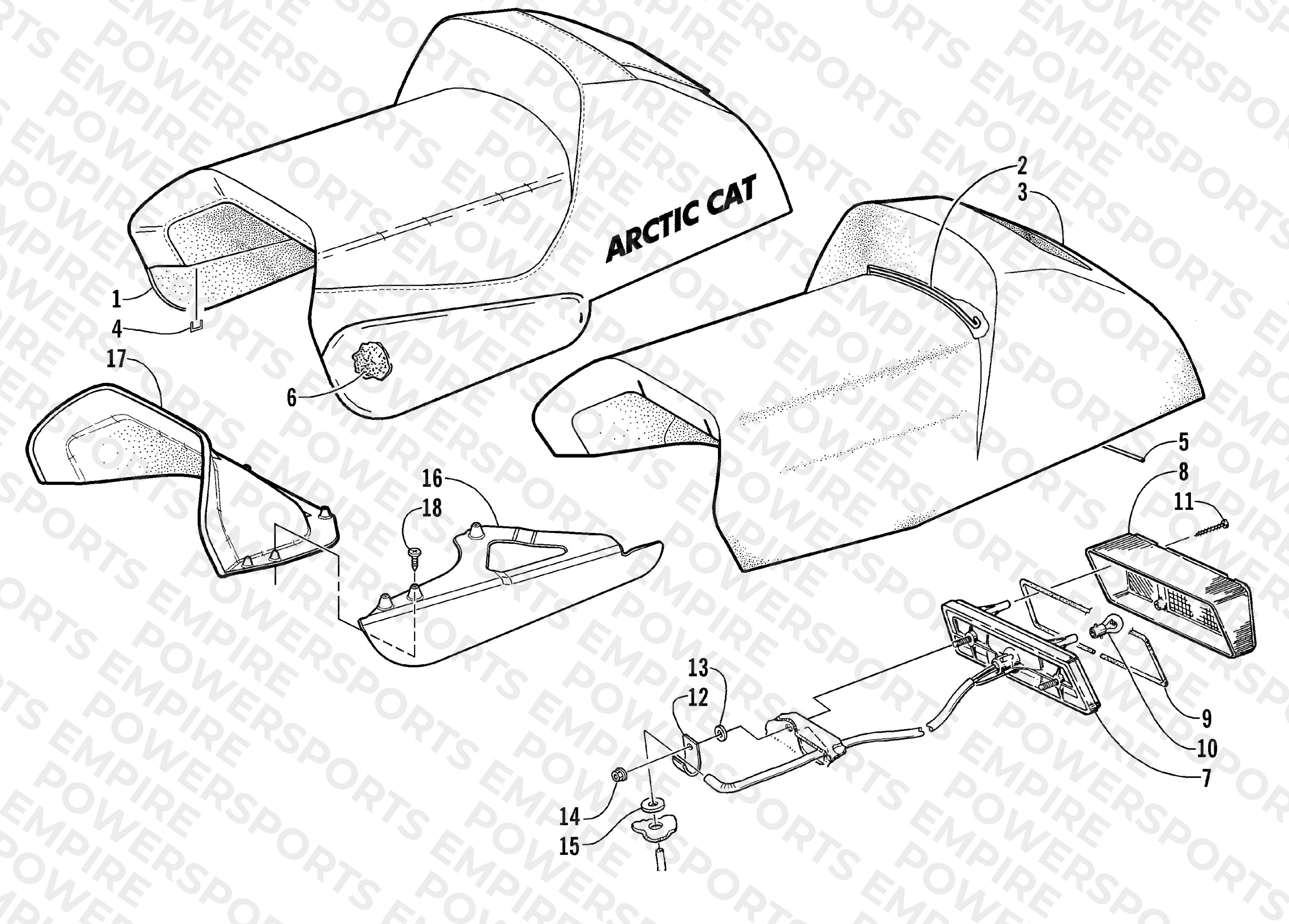 SEAT AND TAILLIGHT ASSEMBLY