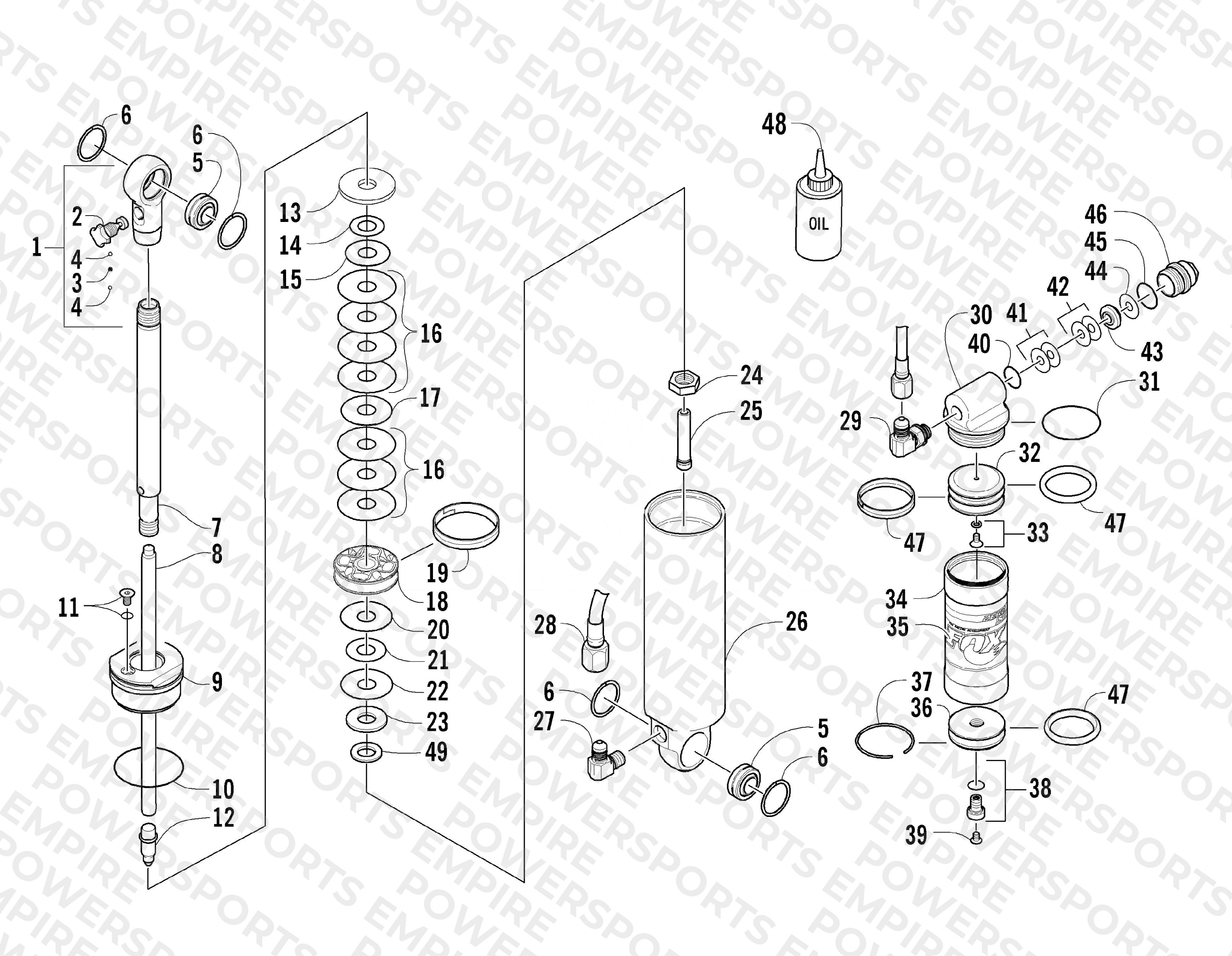 REAR SUSPENSION REAR ARM SHOCK ABSORBER
