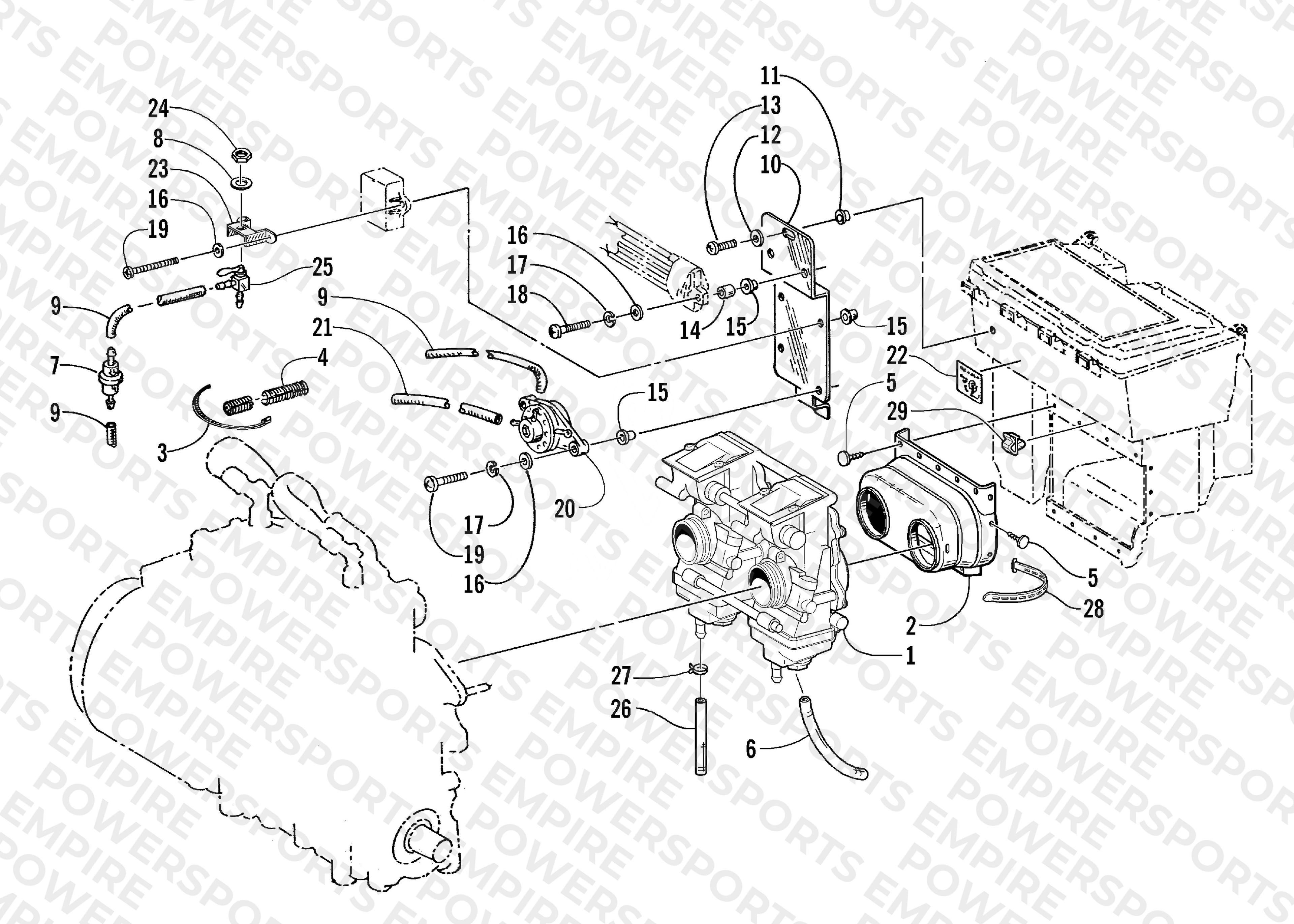 CARBURETOR AND FUEL PUMP ASSEMBLY