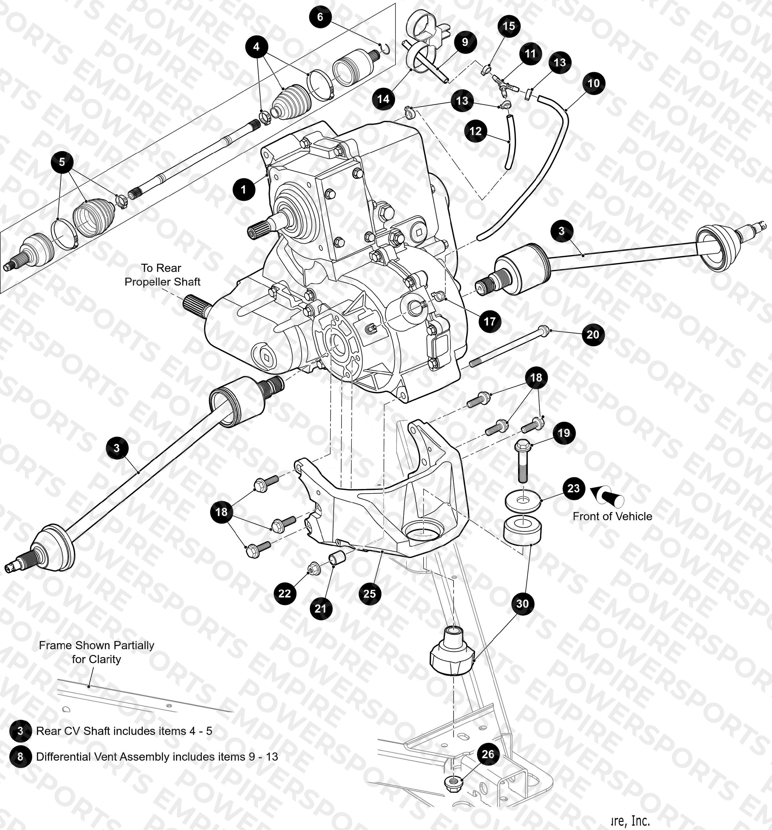 REAR DRIVE GEARCASEAXLES