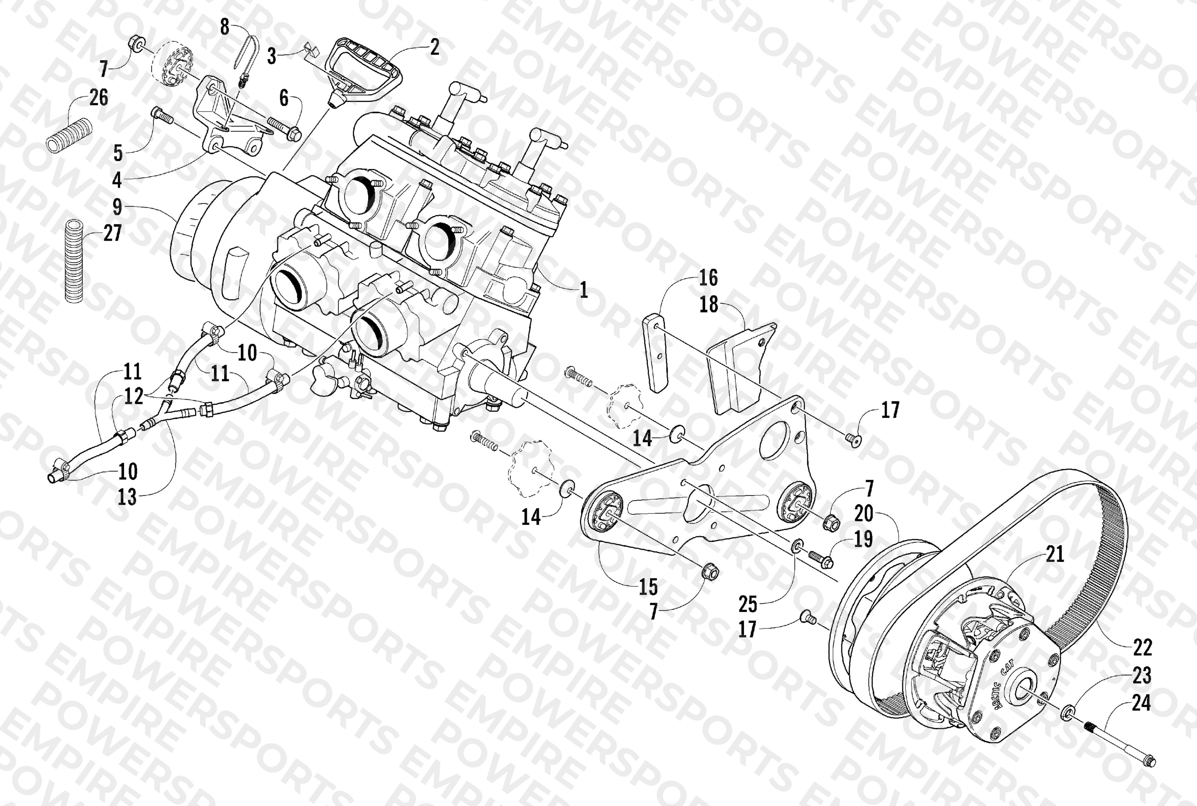 ENGINE AND RELATED PARTS