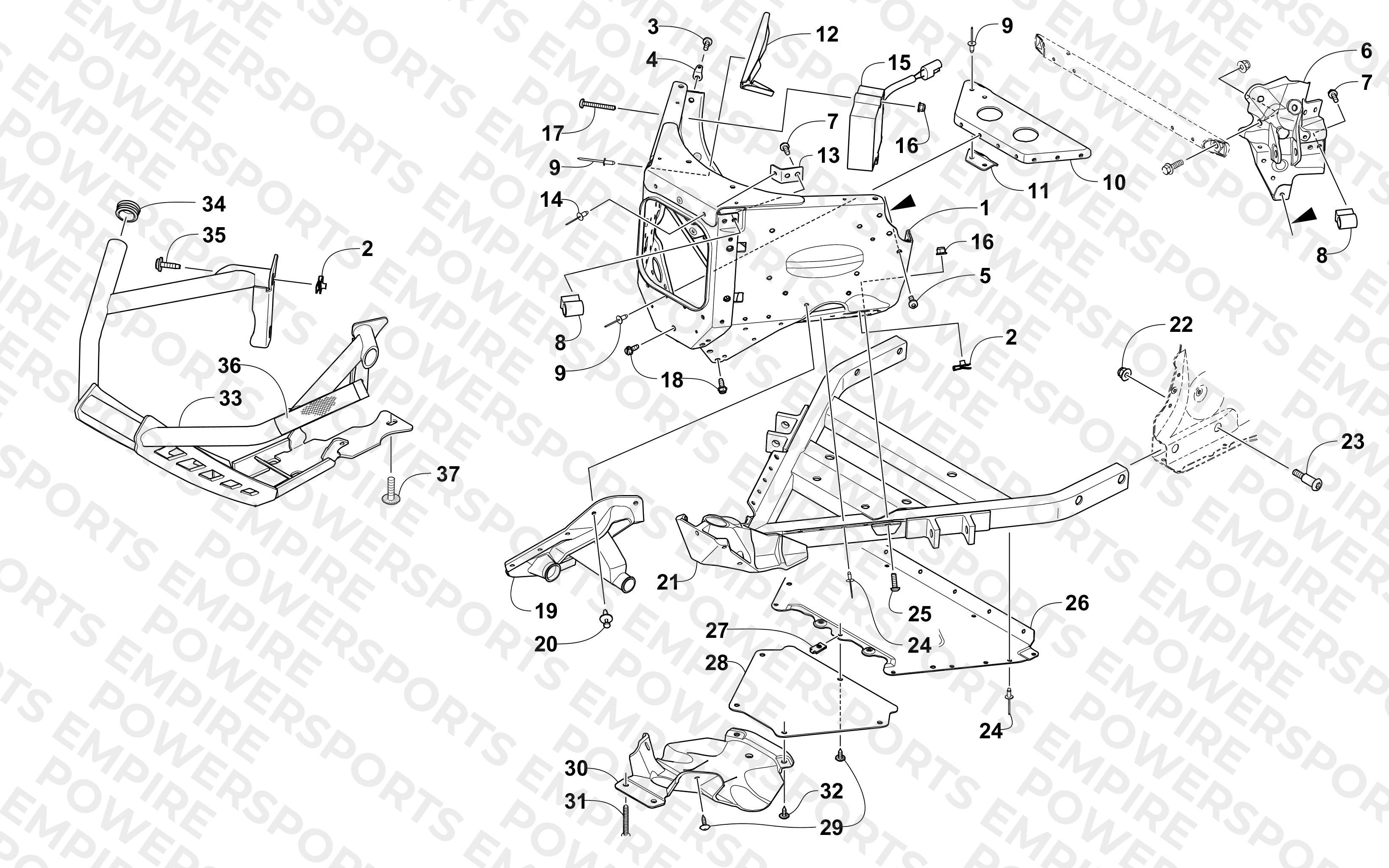 FRONT BUMPER AND FRAME ASSEMBLY