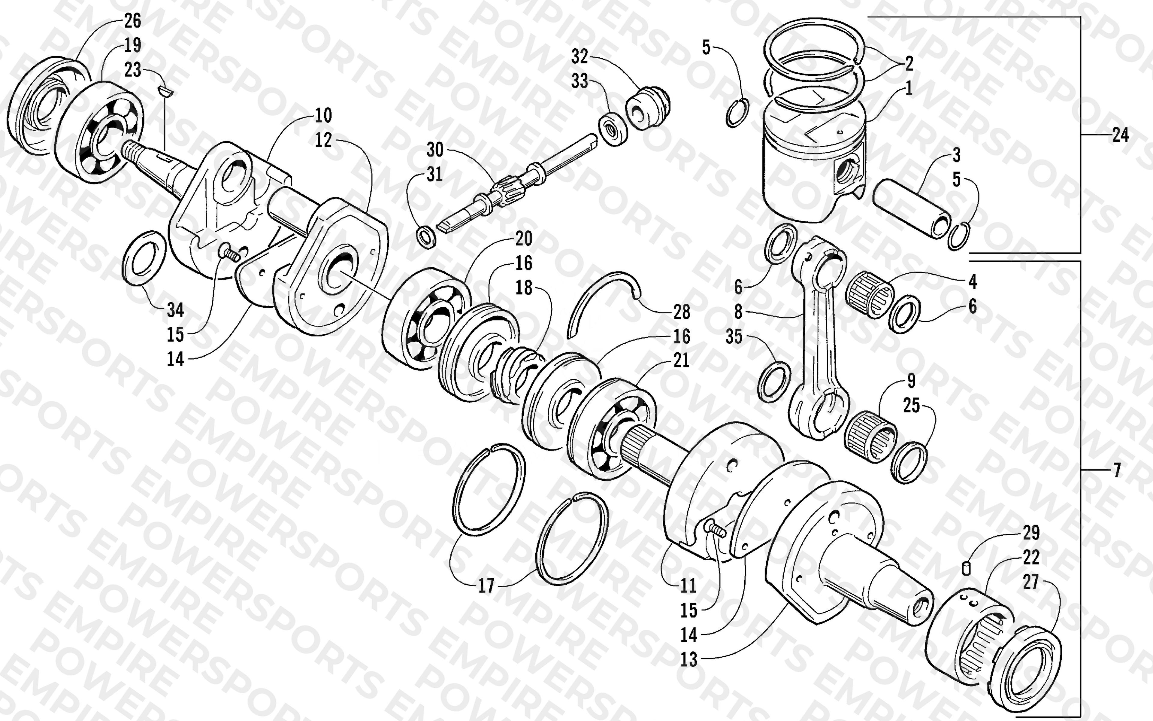 PISTON AND CRANKSHAFT