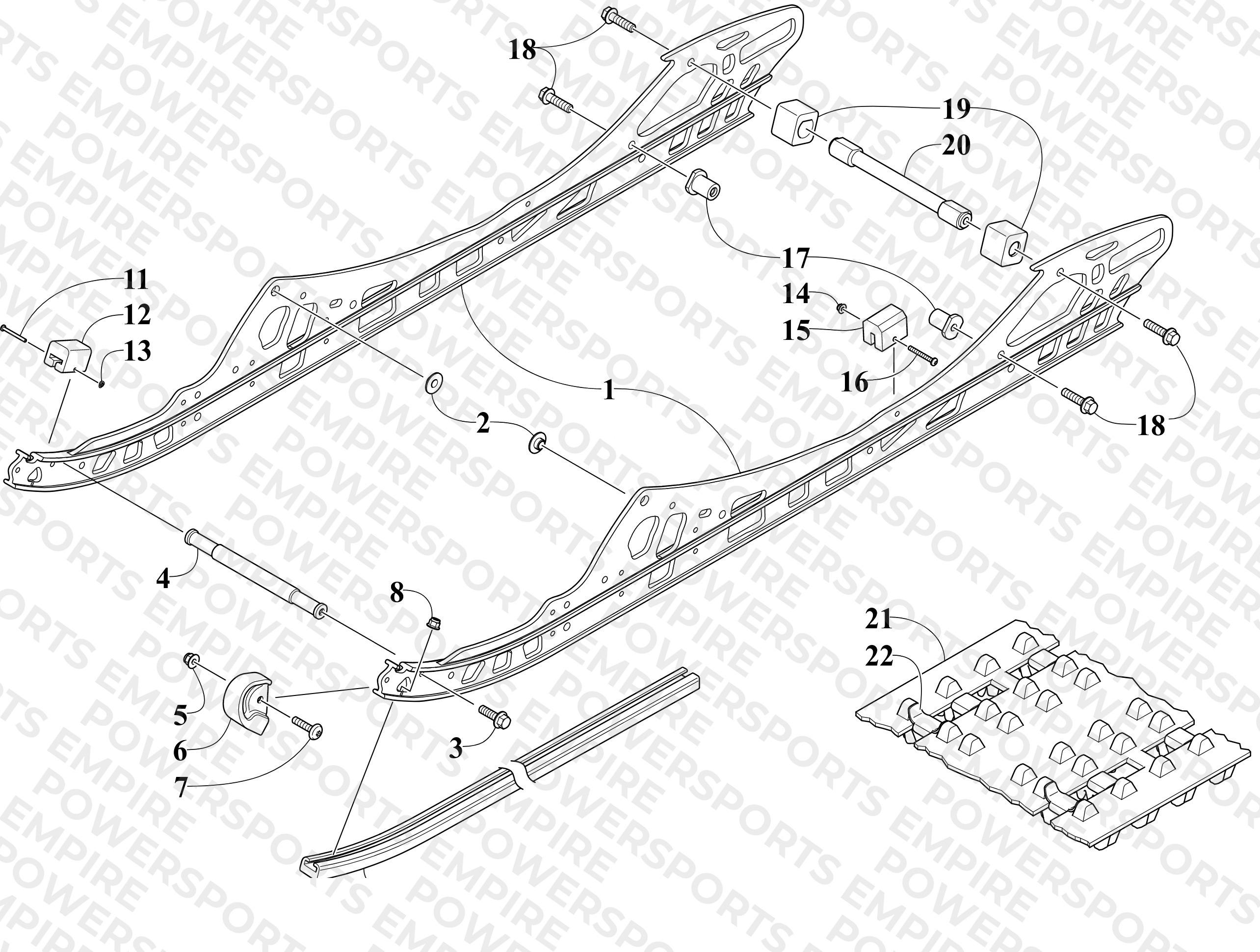 SLIDE RAIL AND TRACK ASSEMBLY