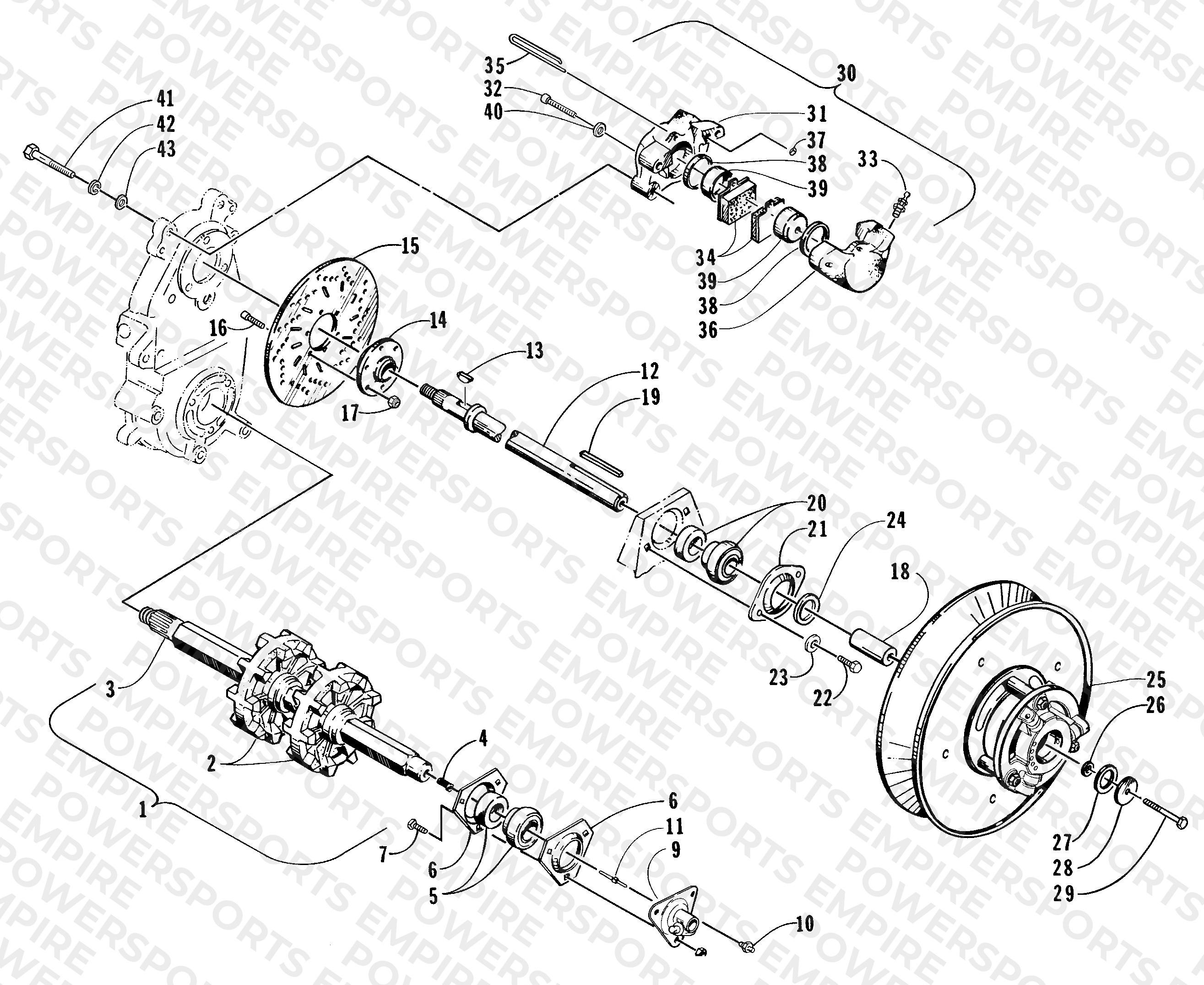 DRIVE TRAIN SHAFTS,BRAKE ASSEMBLIES