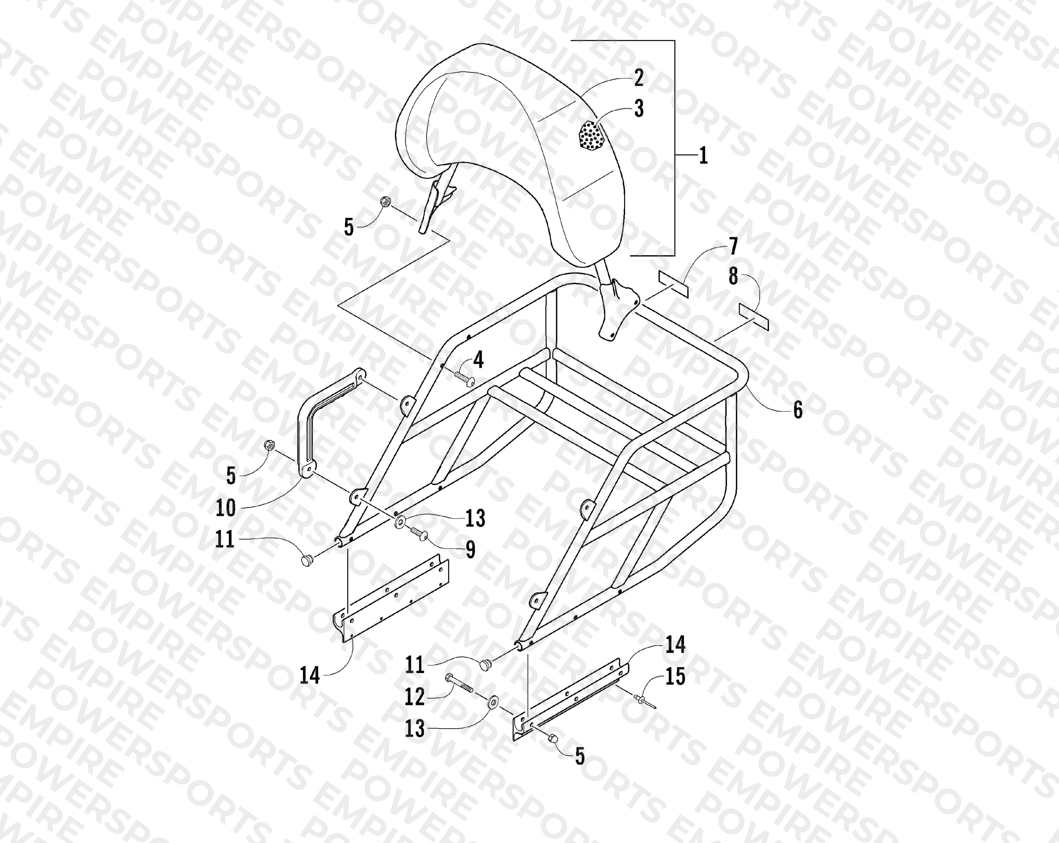 RACK AND BACKREST ASSEMBLY