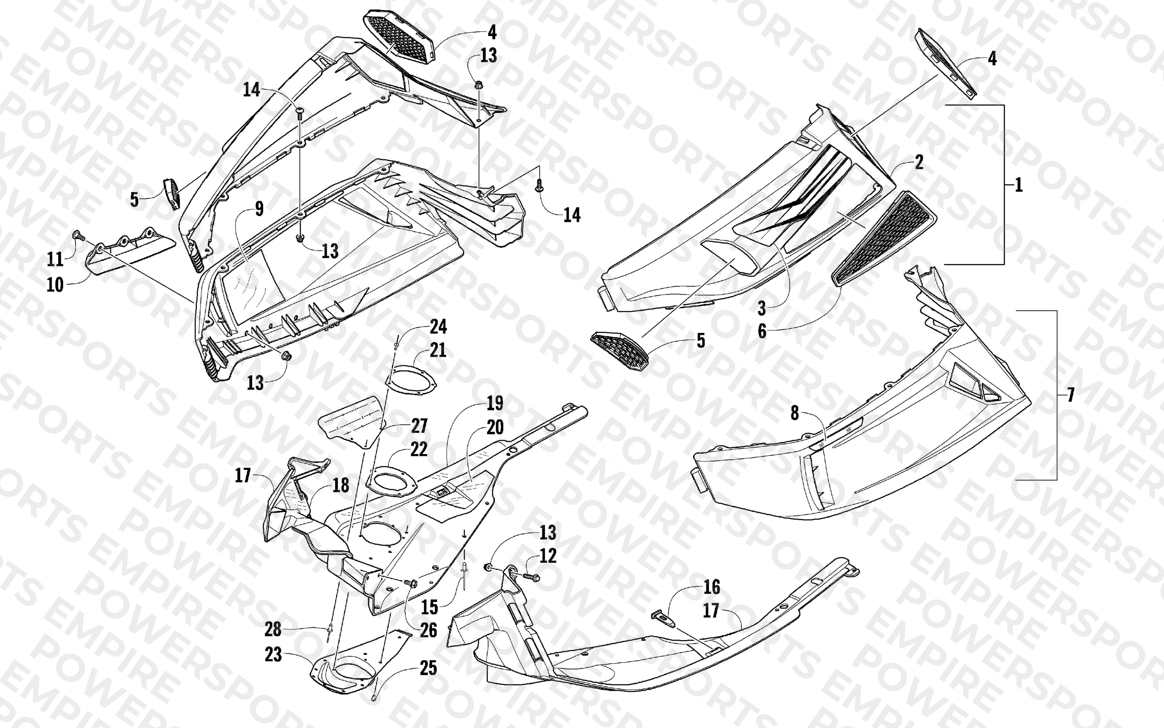 SKID PLATE AND SIDE PANEL ASSEMBLY