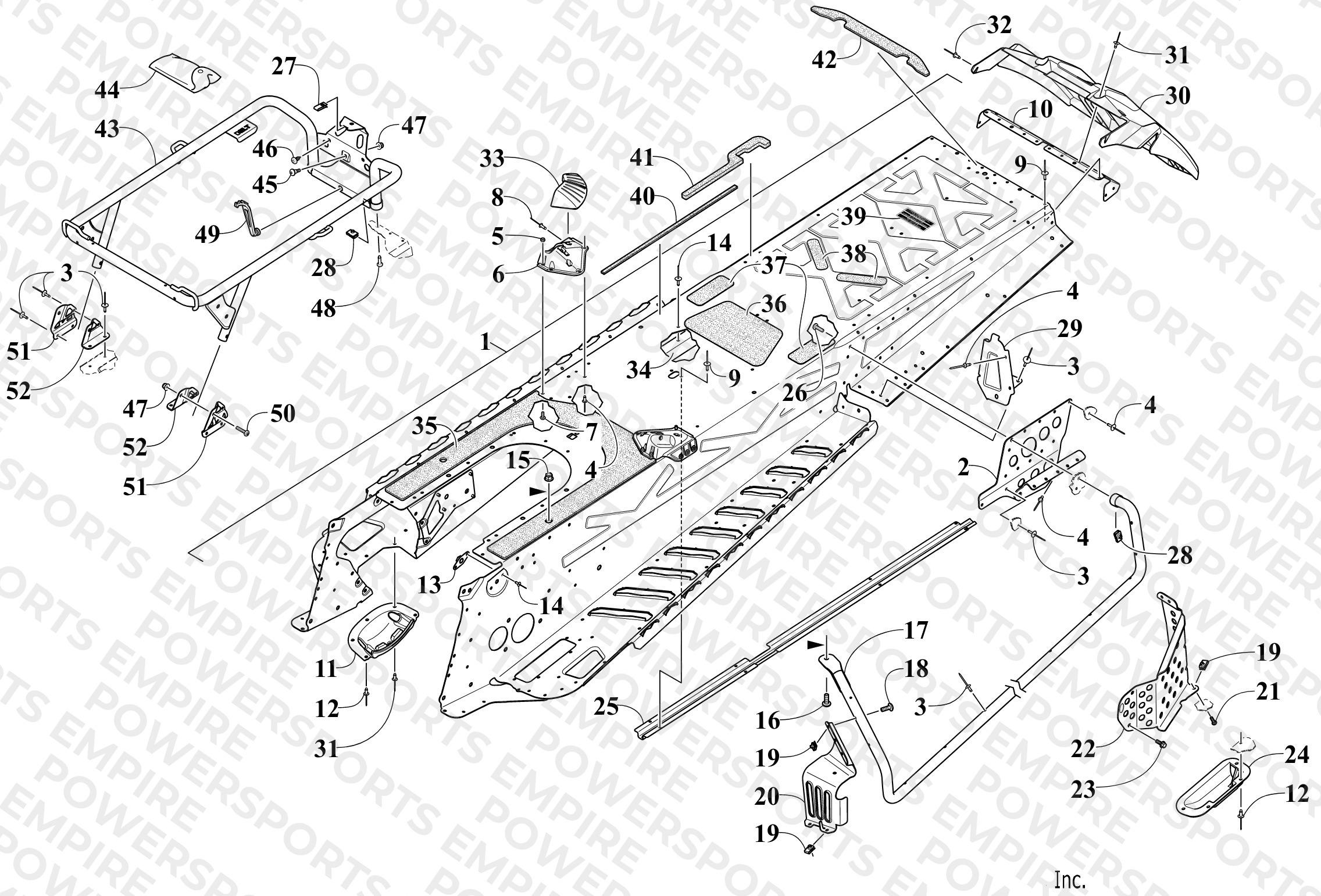 TUNNEL AND REAR RACK ASSEMBLY