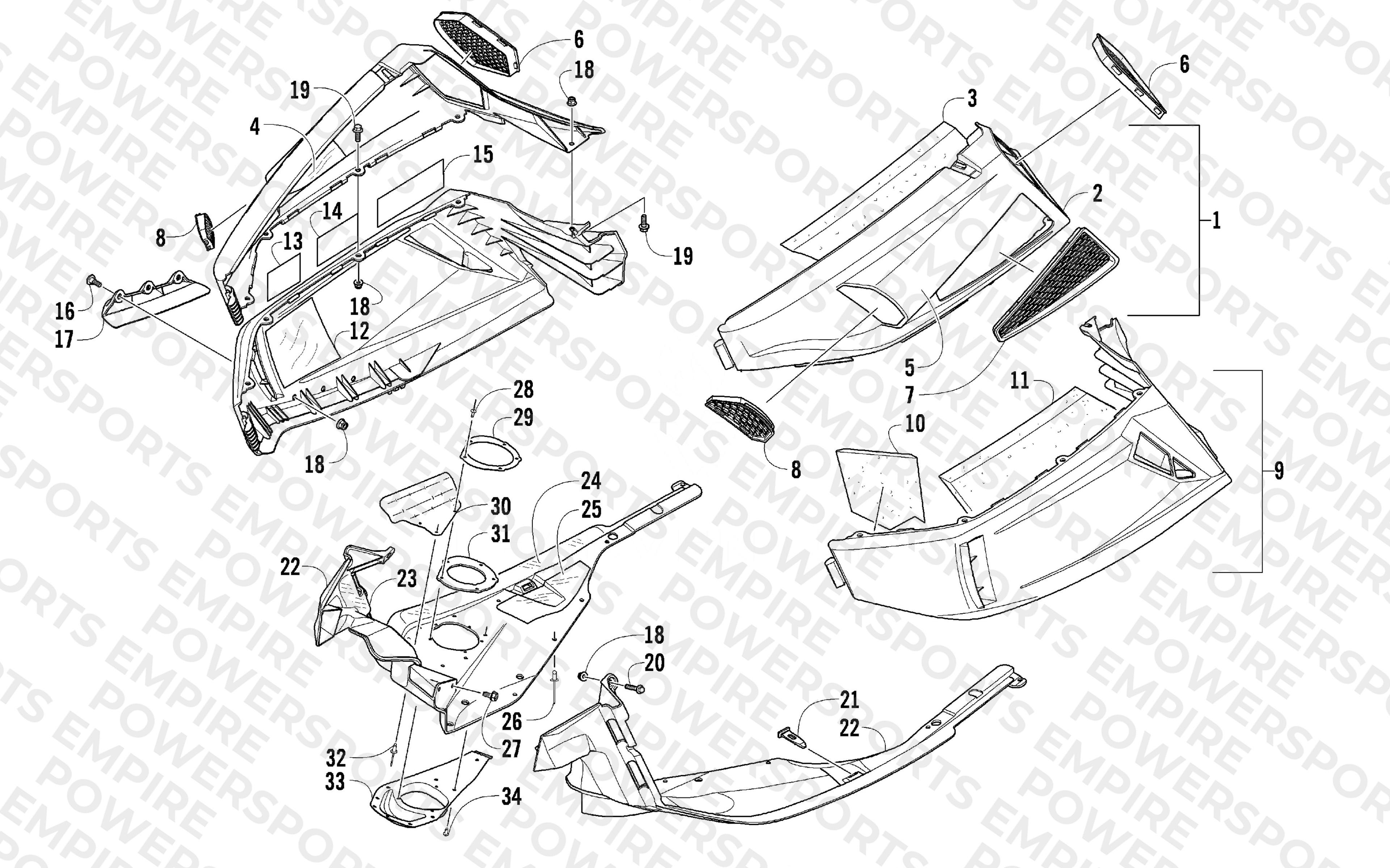 SKID PLATE AND SIDE PANEL ASSEMBLY