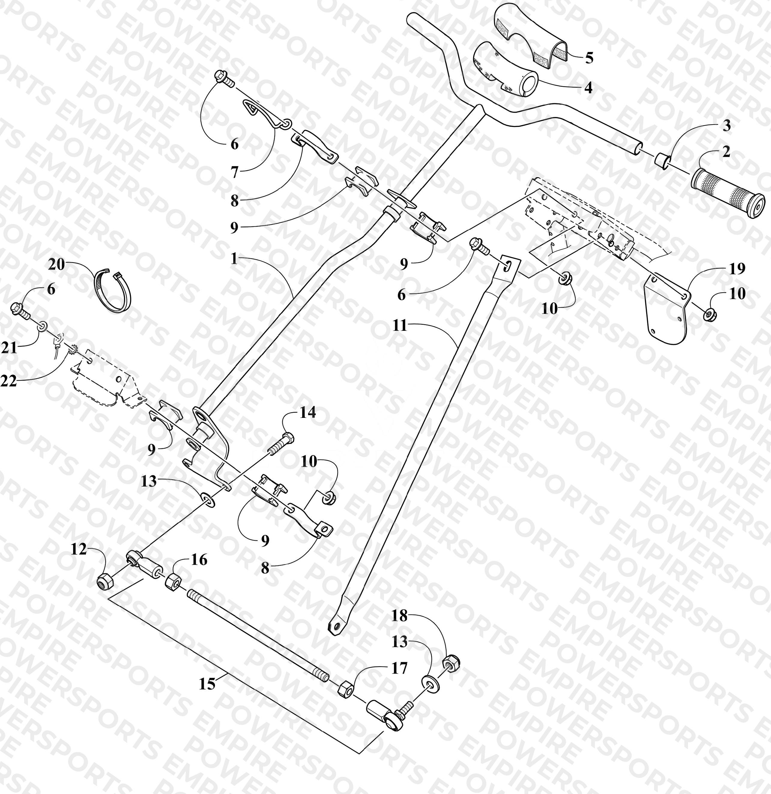 STEERING POST AND TIE ROD ASSEMBLY