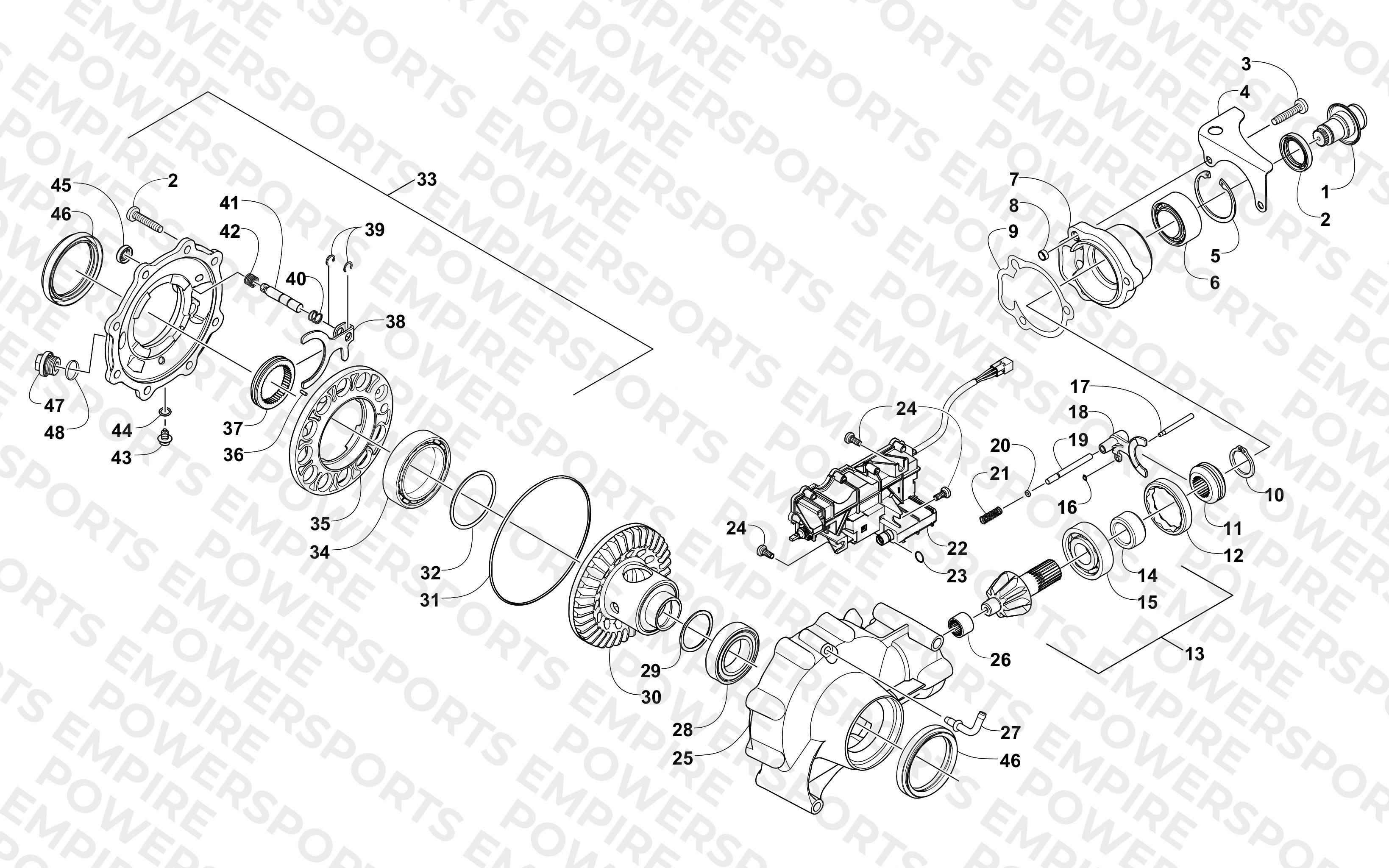 FRONT DRIVE GEARCASE ASSEMBLY