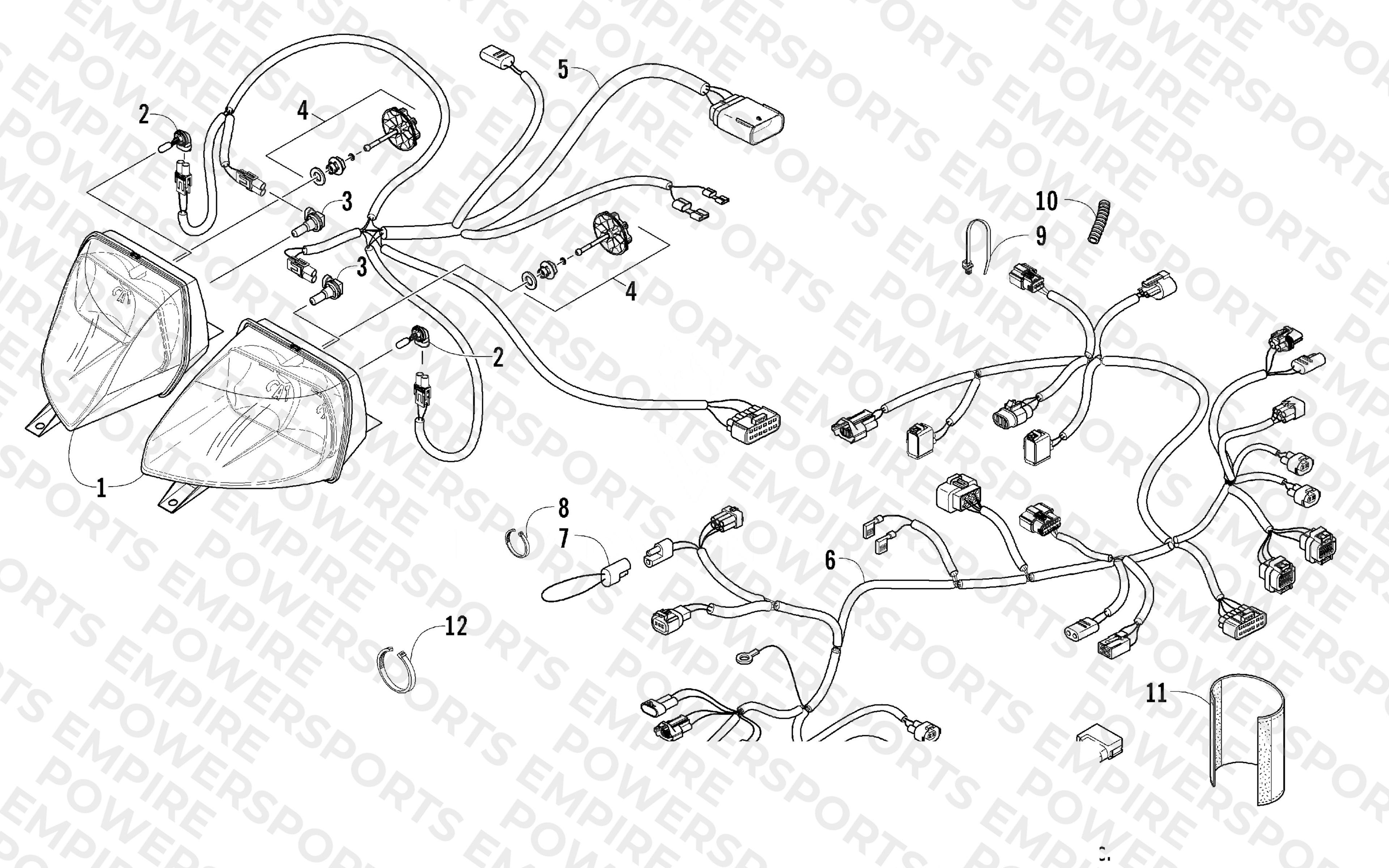 HEADLIGHT AND WIRING ASSEMBLIES