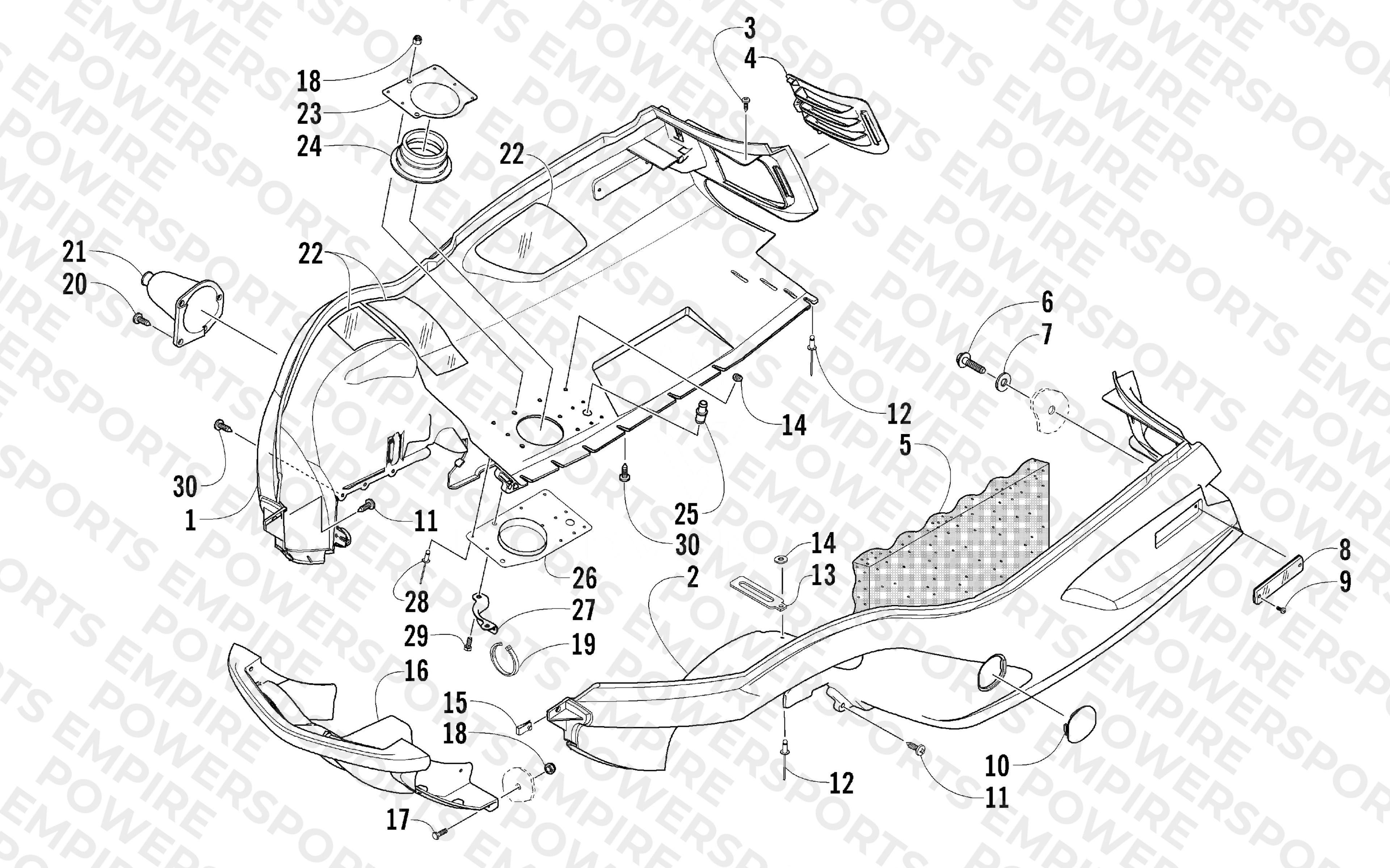 BELLY PAN AND FRONT BUMPER ASSEMBLY