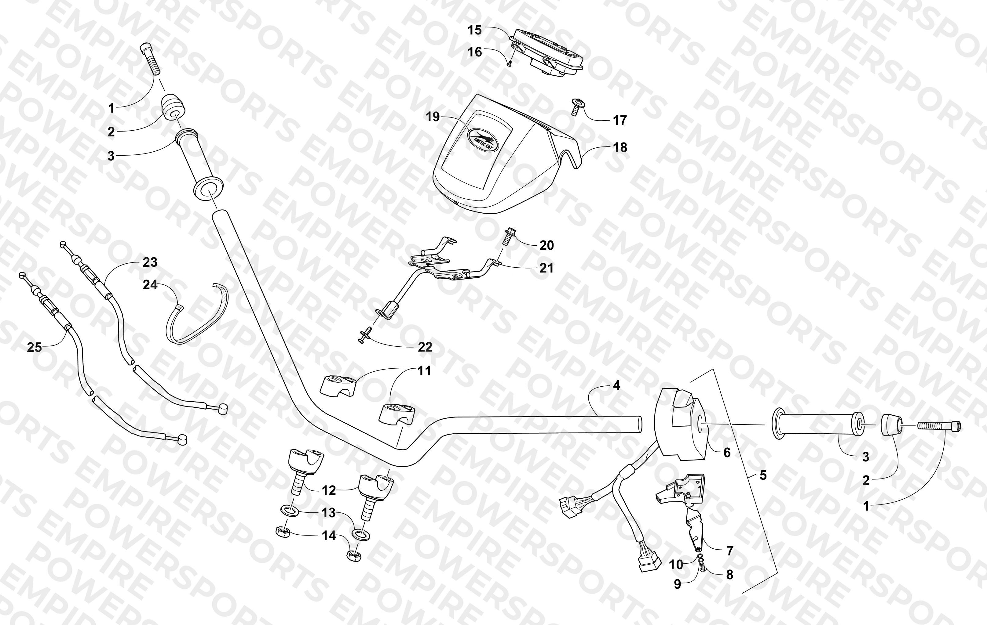 HANDLEBAR AND CONTROLS ASSEMBLY