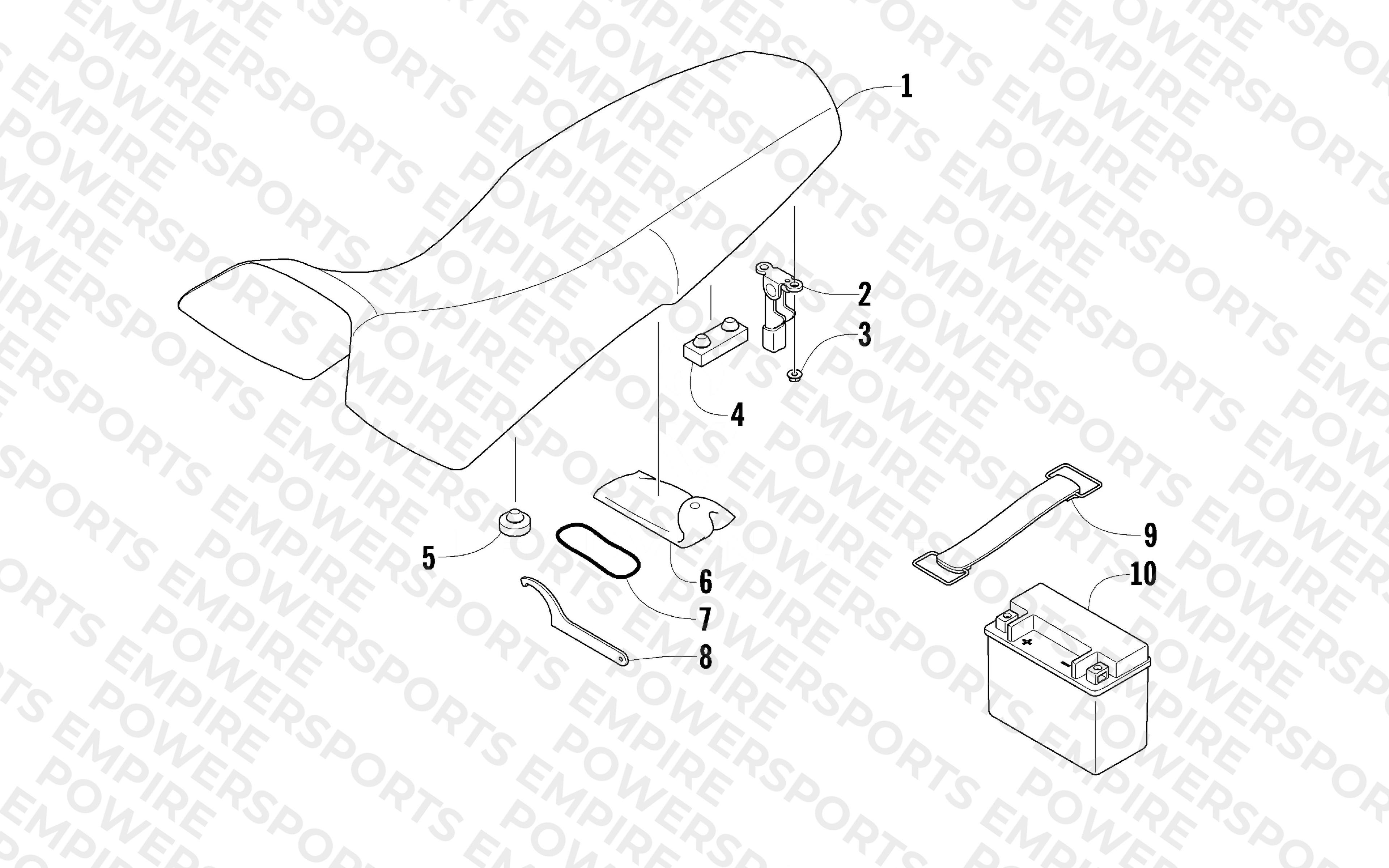 SEAT, BATTERY, AND TOOL KIT ASSEMBLIES